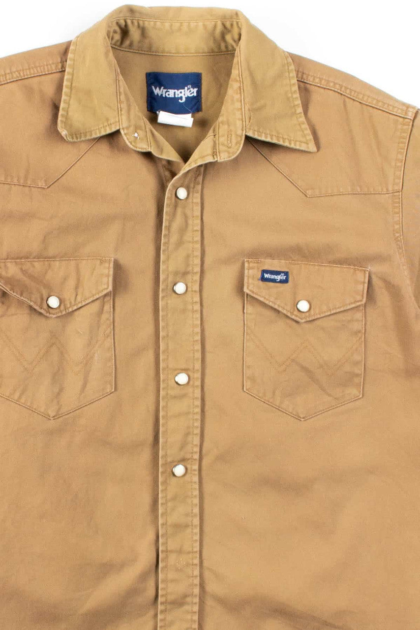 Tan Wrangler Button Up Shirt