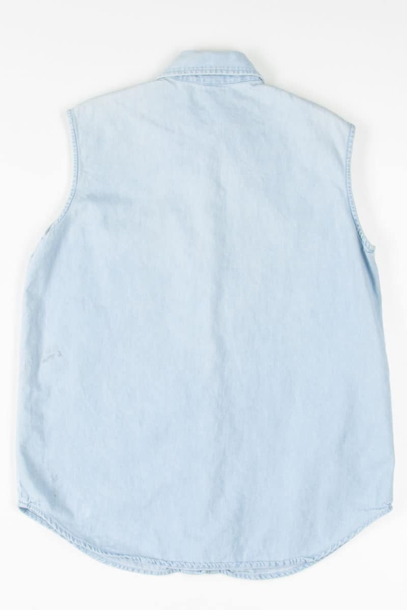 Sunflower Sleeveless Chambray Button Up Shirt