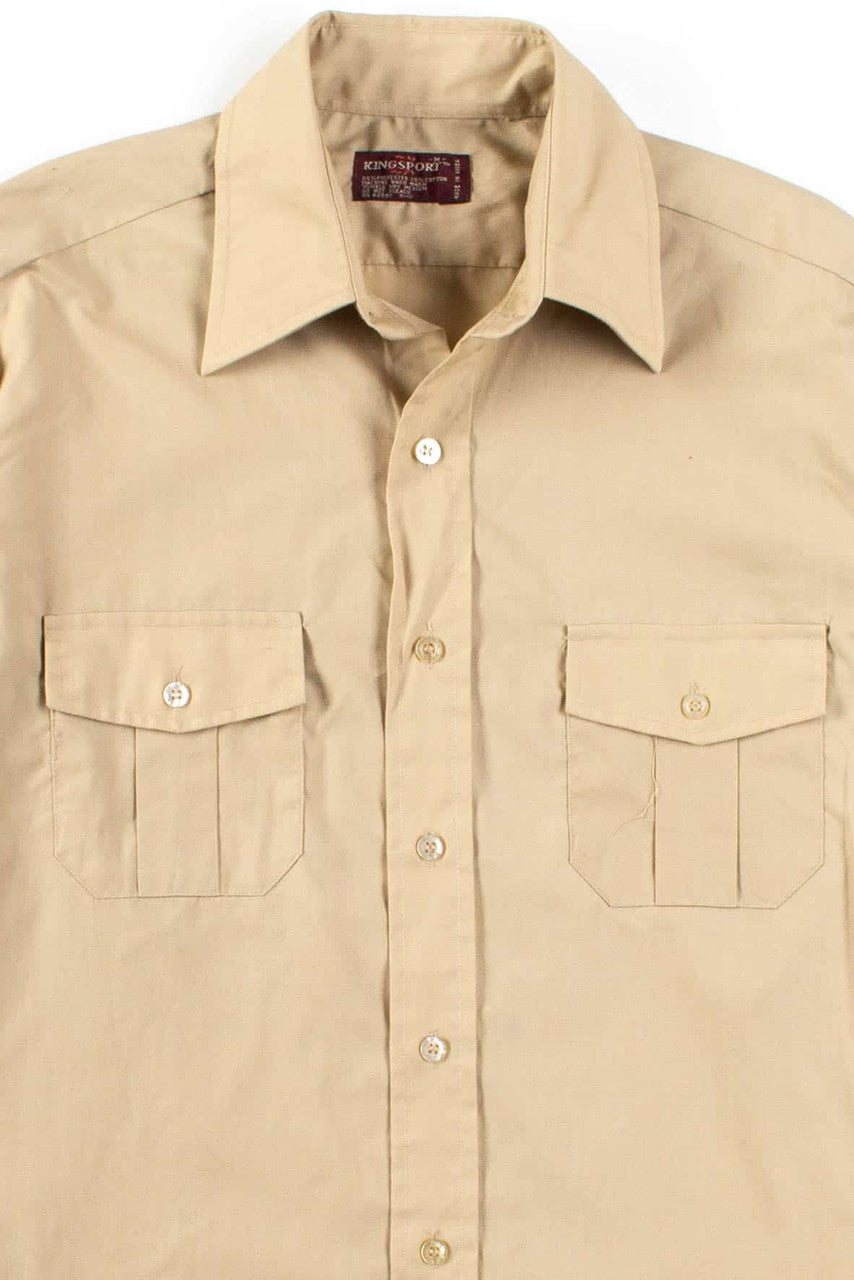 Tan Vintage Button Up Shirt