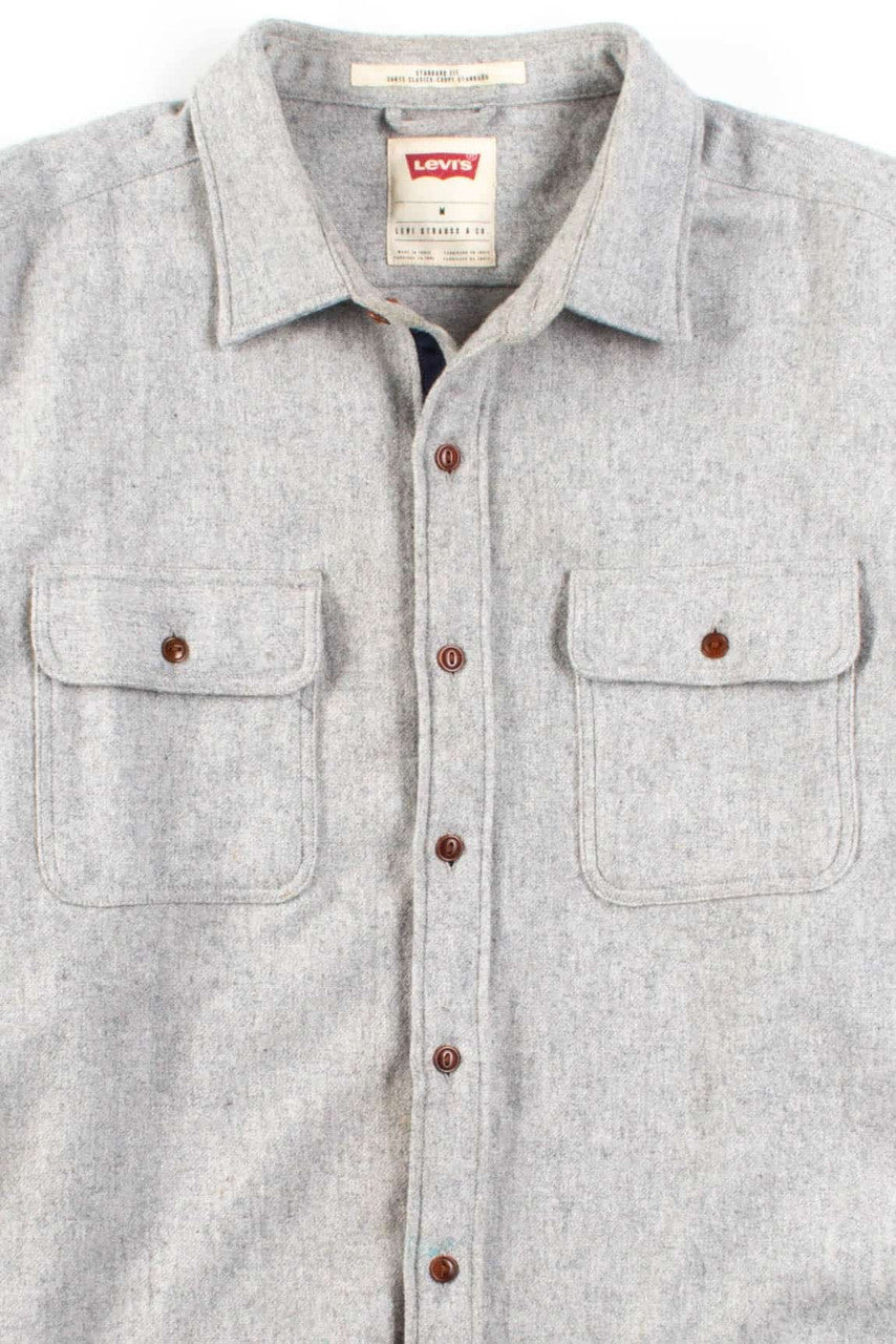 Grey Levi's Wool Button Up Shirt