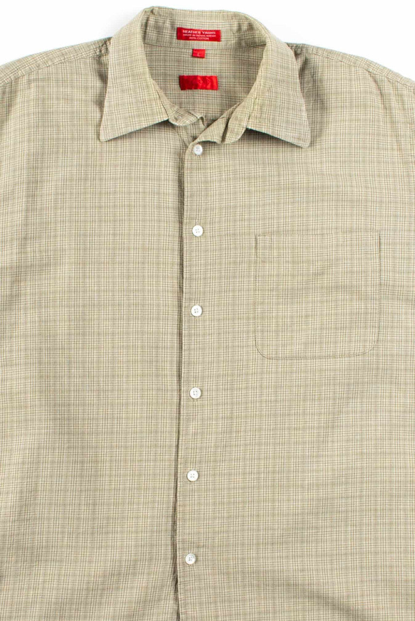 Olive Check Button Up Shirt