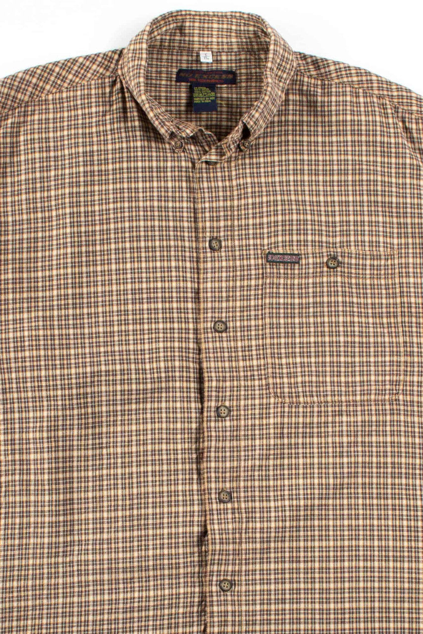 Tan Check Button Up Shirt