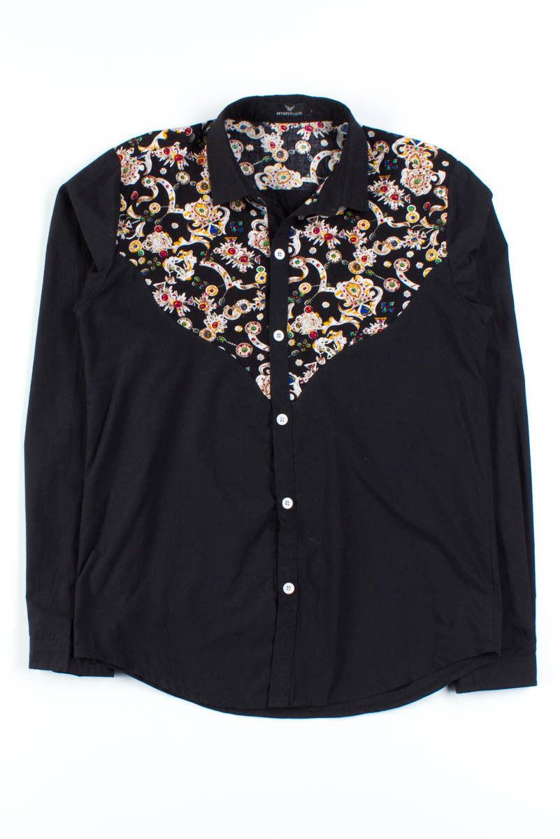 Jewel Graphic Button Up Shirt