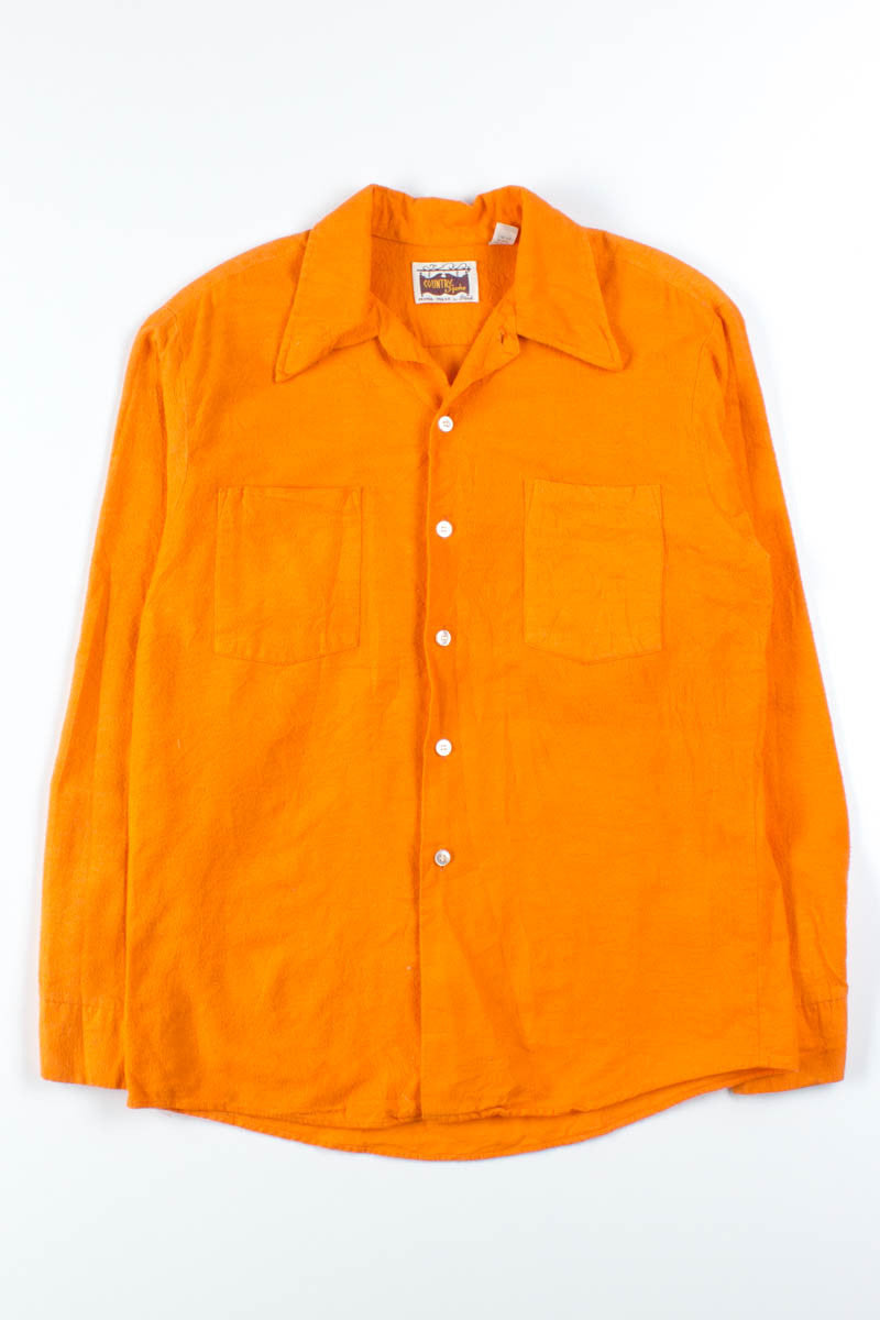 Bright Orange Button Up Shirt
