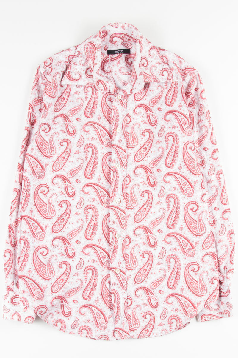 Pink Paisley Button Up Shirt