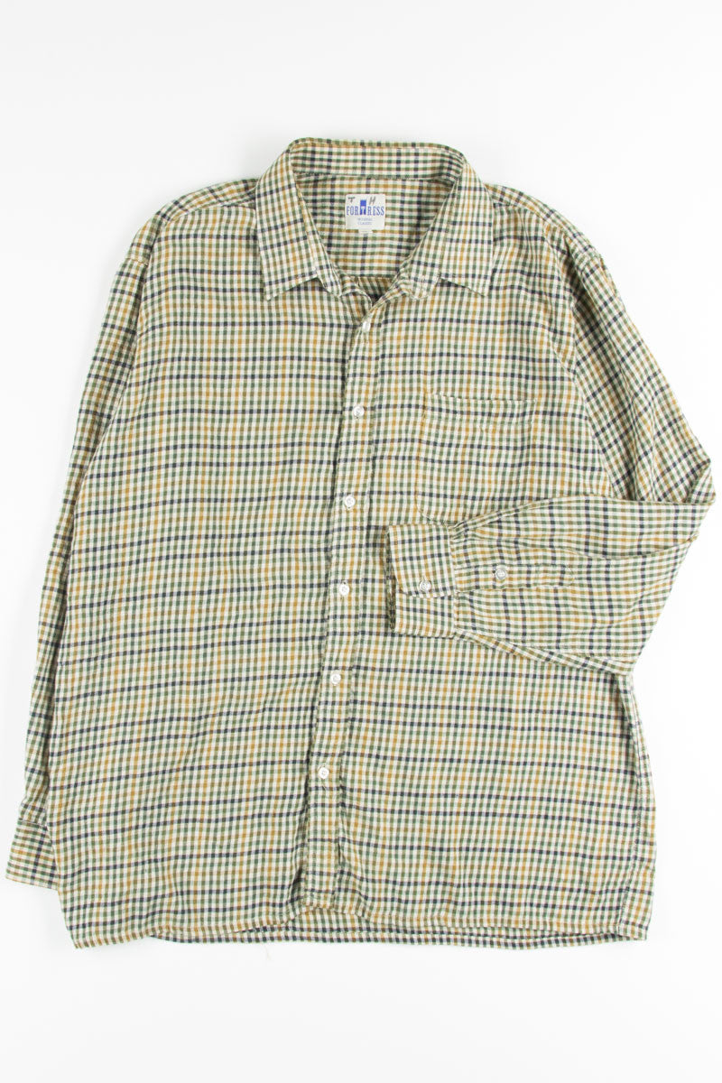 Olive & Mustard Plaid Button Up Shirt