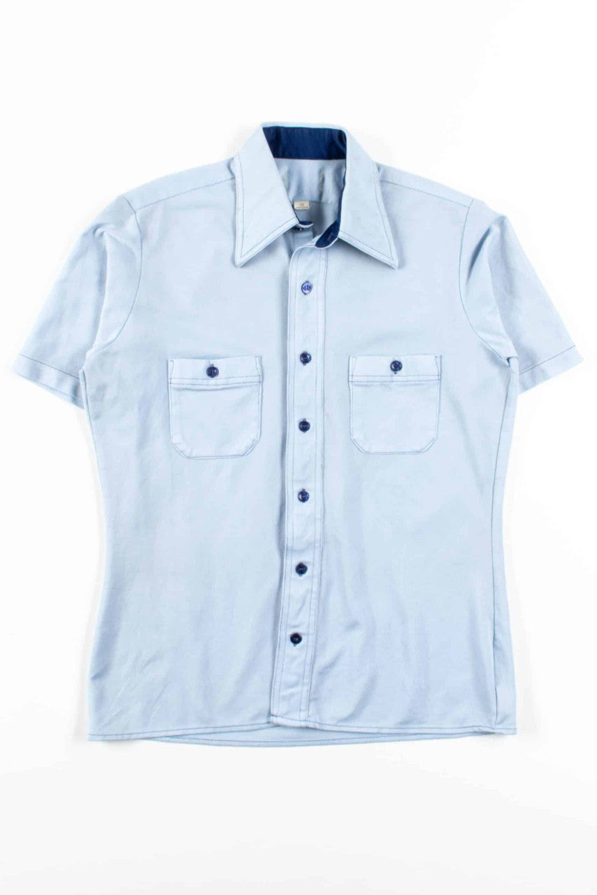 Vintage Blue Button Up Shirt