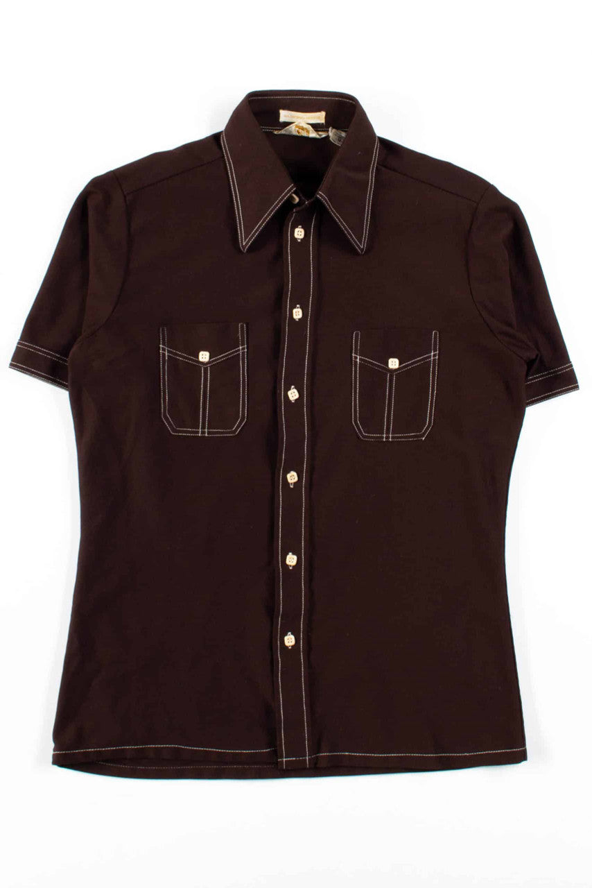 Brown Vintage Button Up Shirt