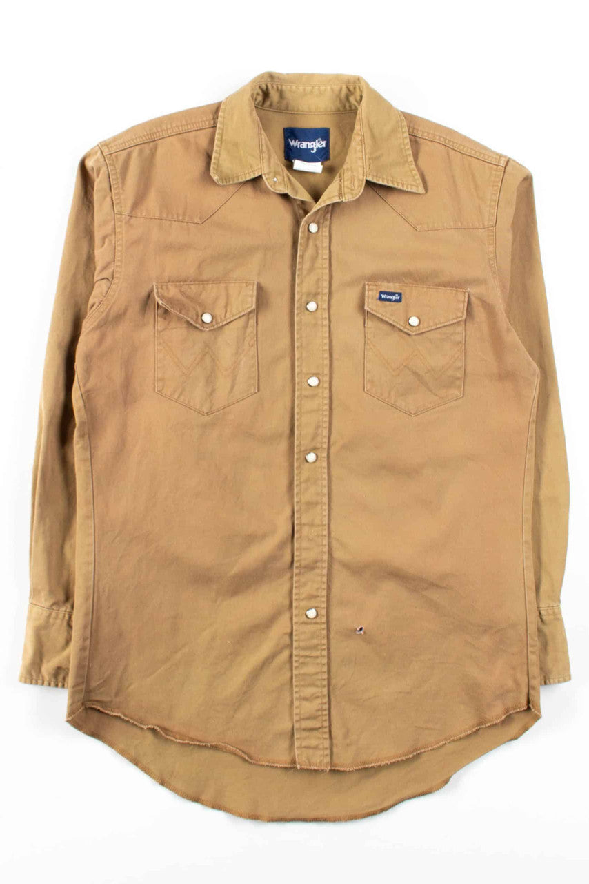 Tan Wrangler Button Up Shirt