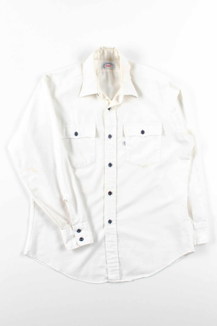 White Levi's Button Up Shirt