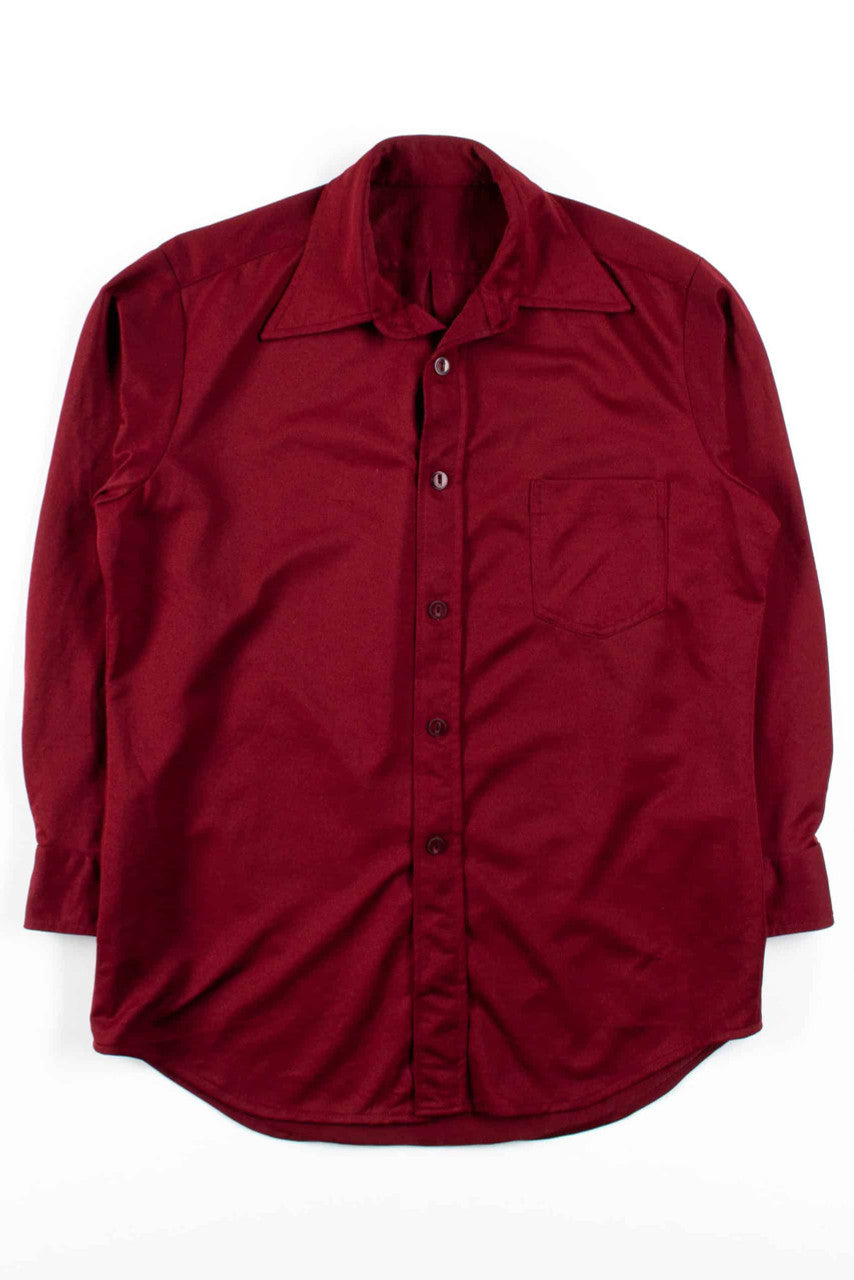 Burgundy Button Up Shirt 1
