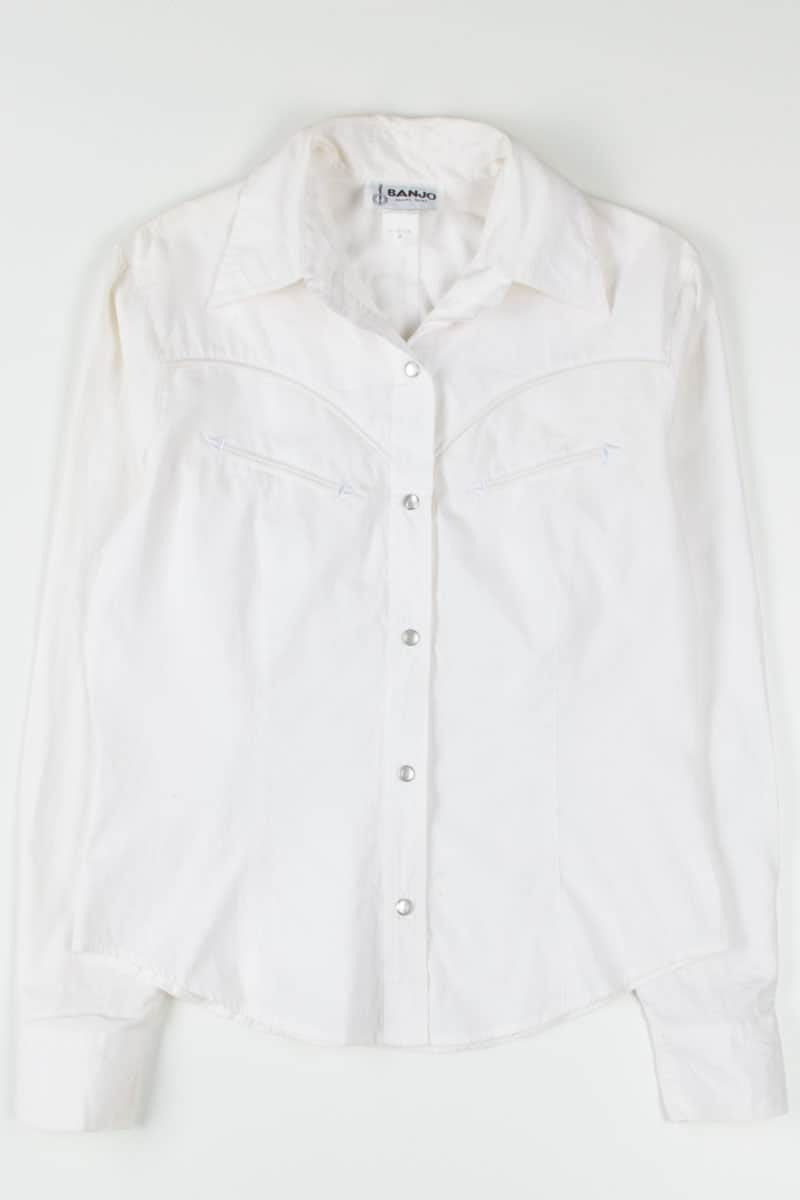 Western White Button Up Shirt