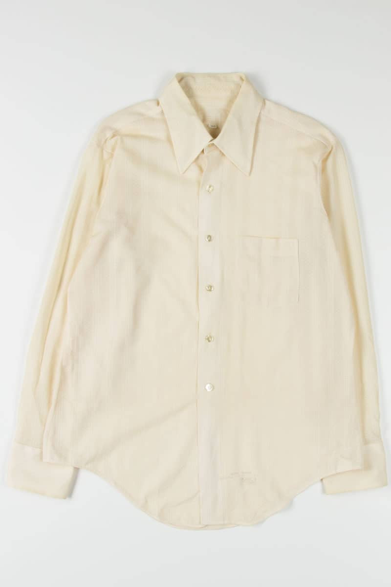 Tan Mesh Button Up Shirt