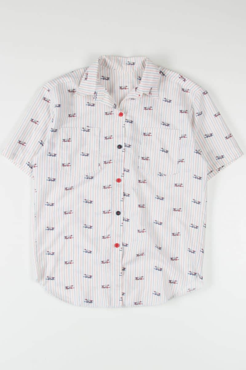 Vintage Biplane Button Up Shirt