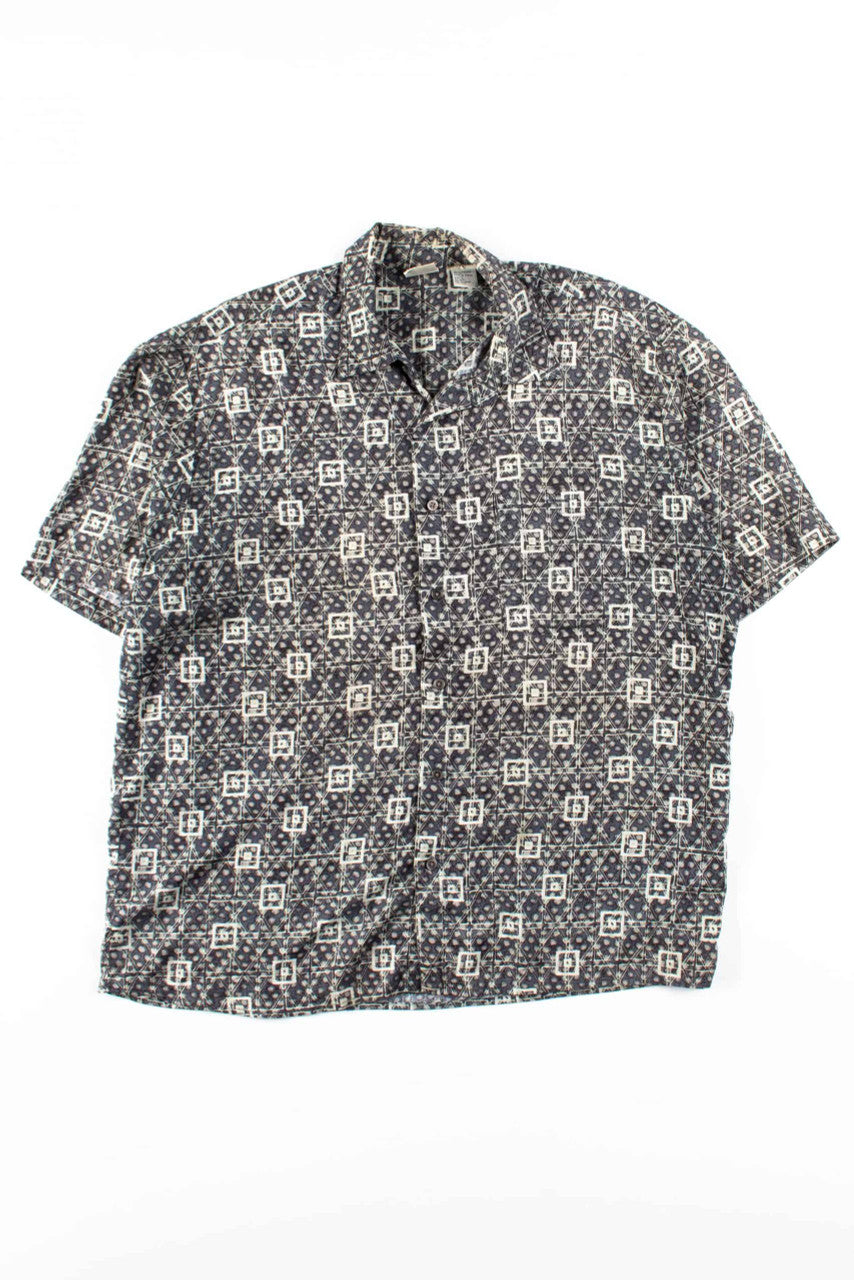 Square Dotted Button Up Shirt