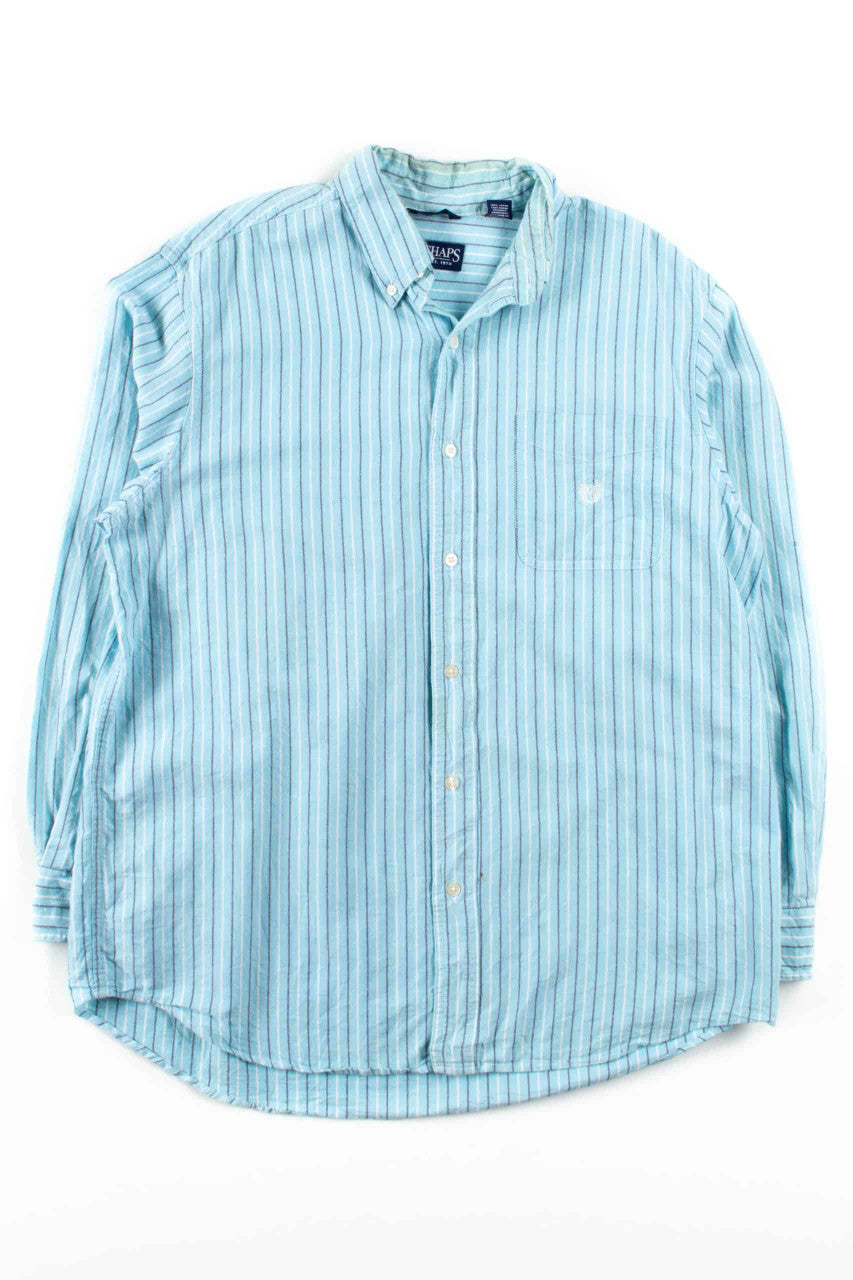 Blue Striped Chaps Button Up Shirt