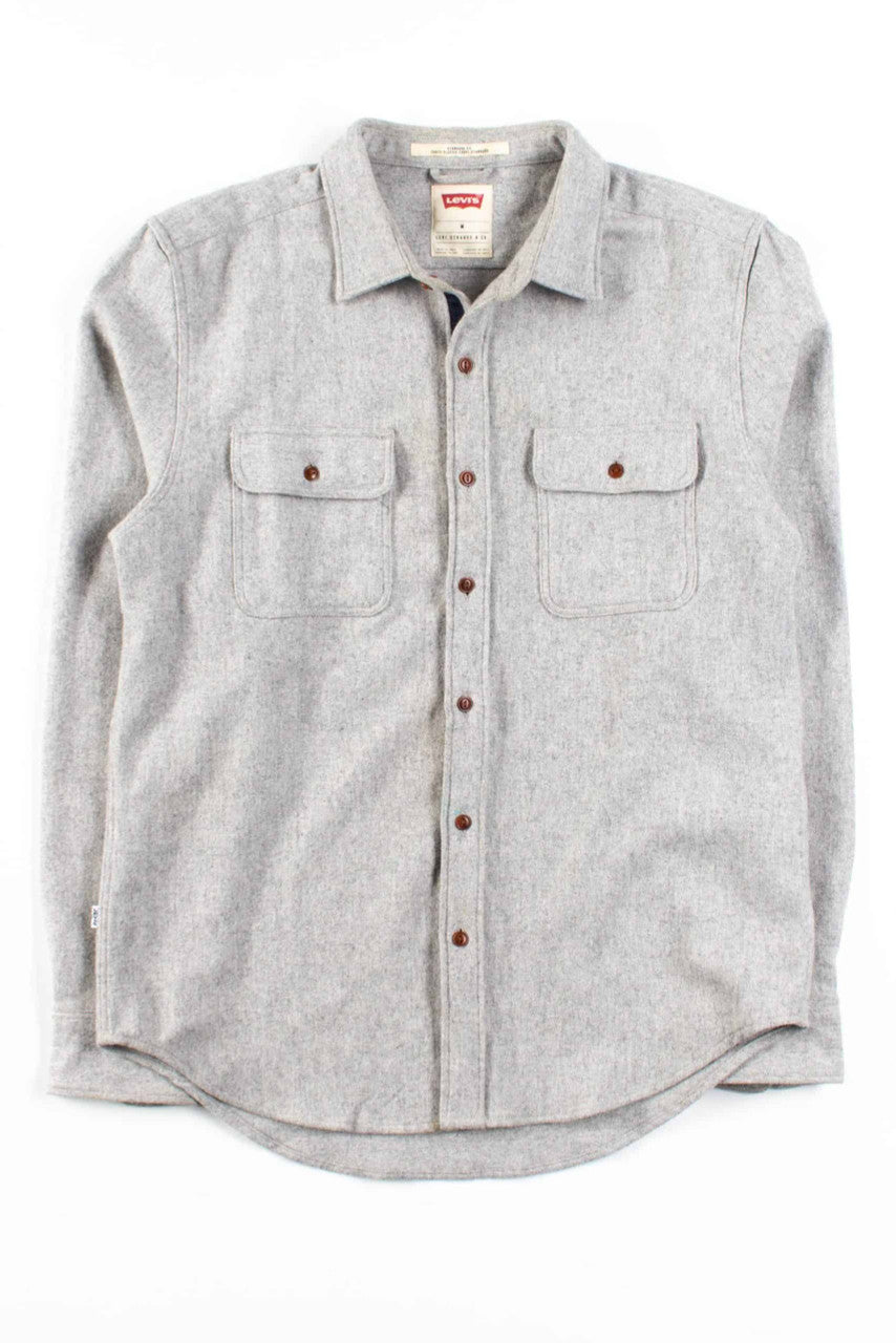 Grey Levi's Wool Button Up Shirt