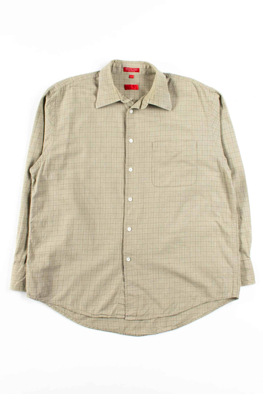 Olive Check Button Up Shirt