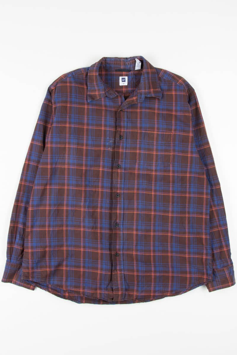 Brown & Blue Button Up Shirt 750