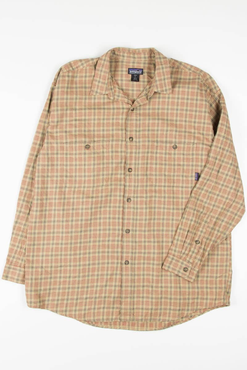 Tan Plaid Patagonia Button Up Shirt 763