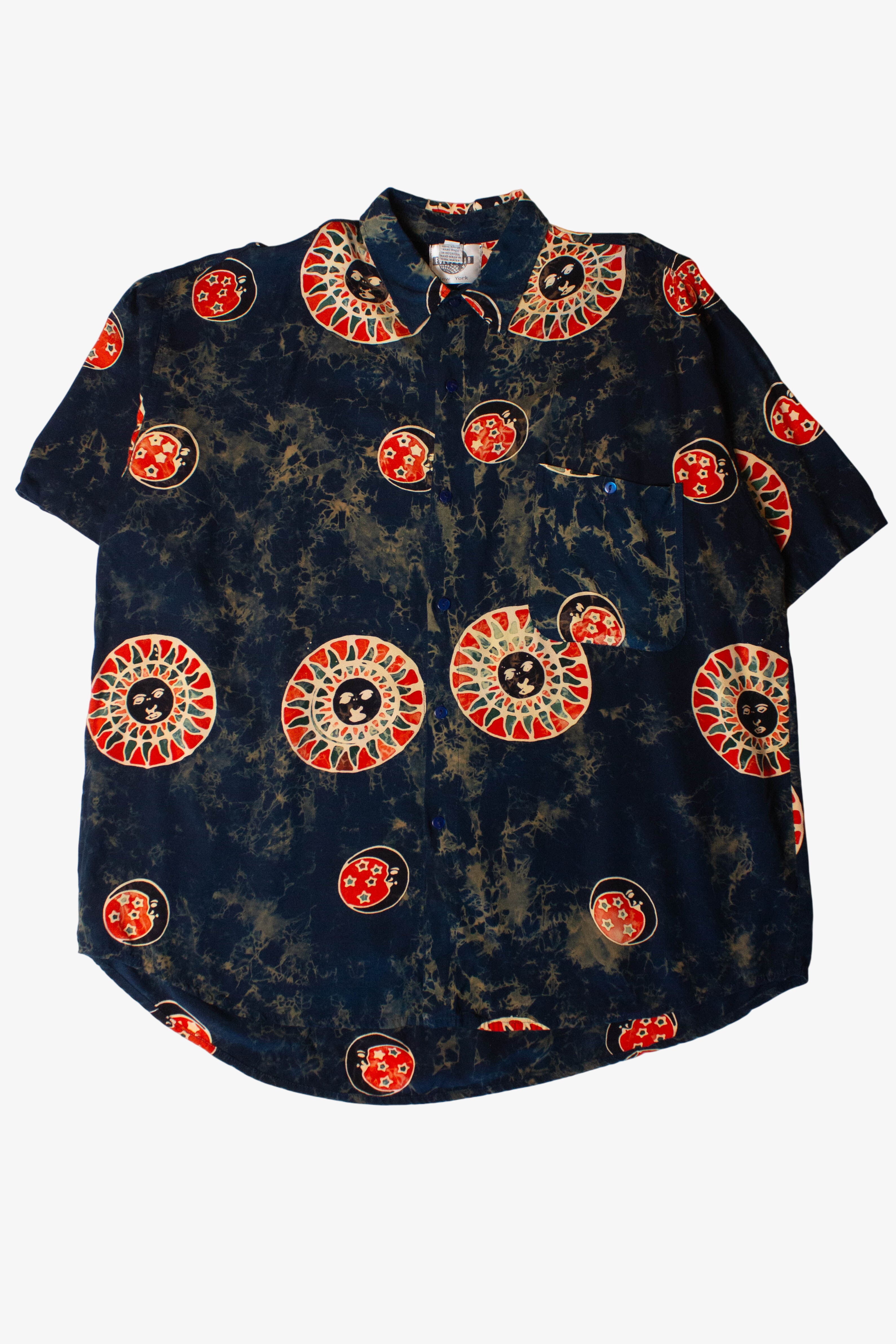 Vintage Sun And Moon Button Up Shirt (1990s)