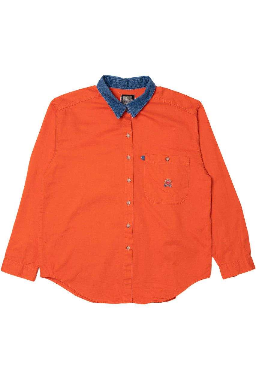 Vintage Hunter Orange Rough Stock Button Up Shirt