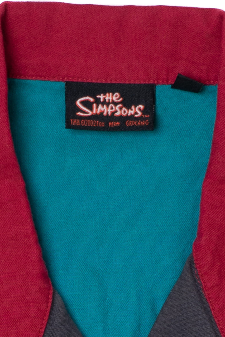 Vintage 2002 "Springfield Bowlarama" Homer Simpson Bowling Shirt