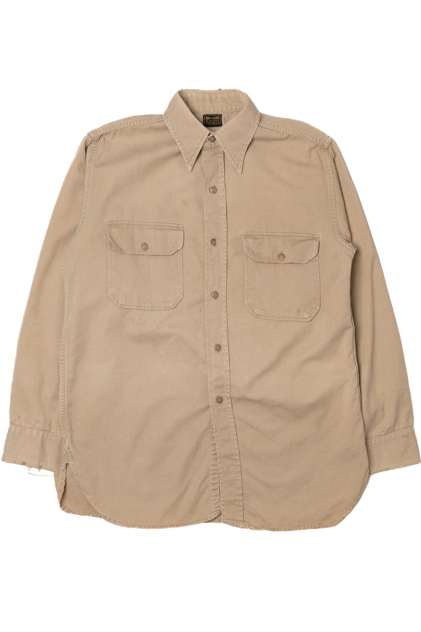 Vintage Double Pocket Match Me Button Up Shirt