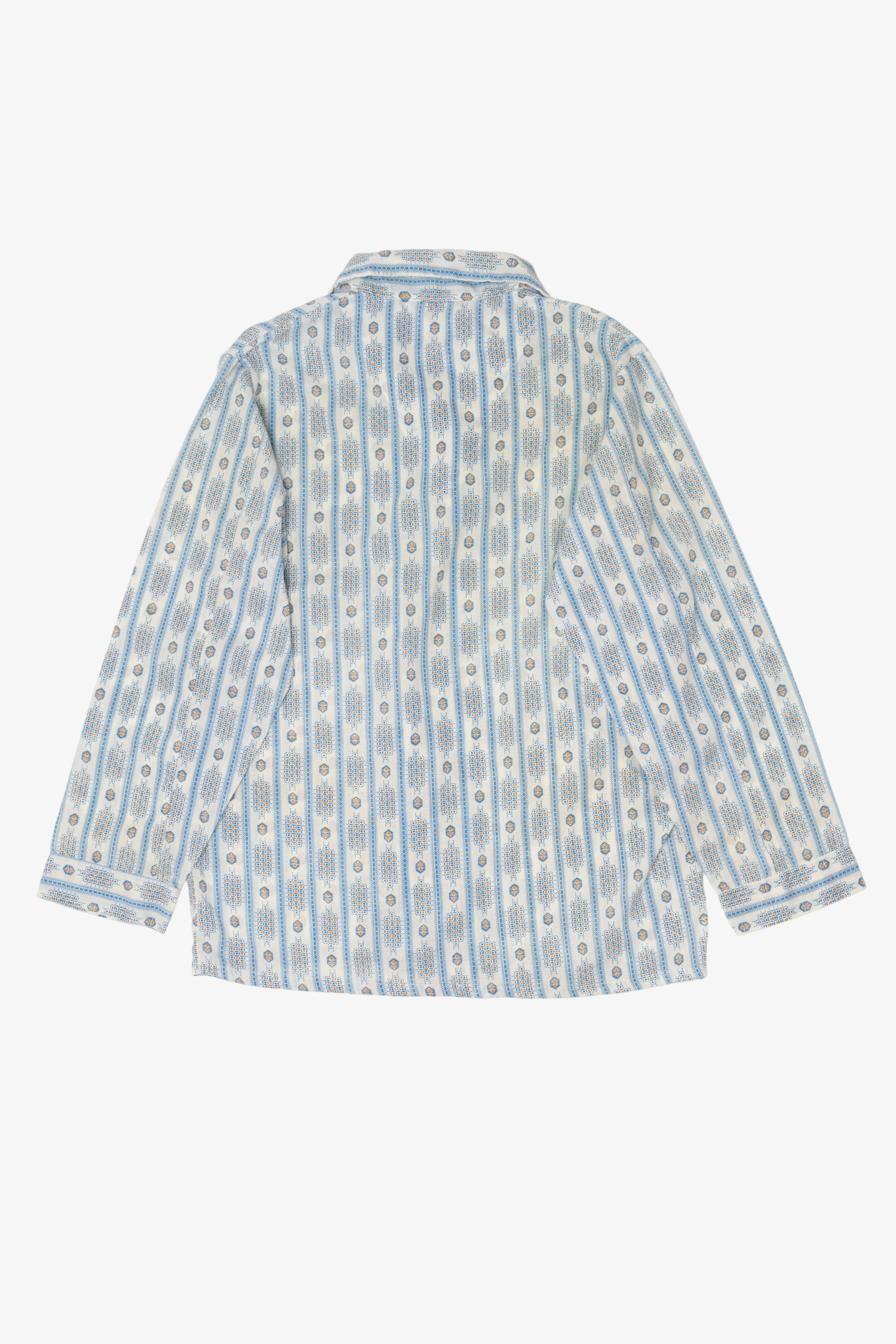 Vintage Blue And White Towncraft JC Penney Button Up Shirt (1970s)