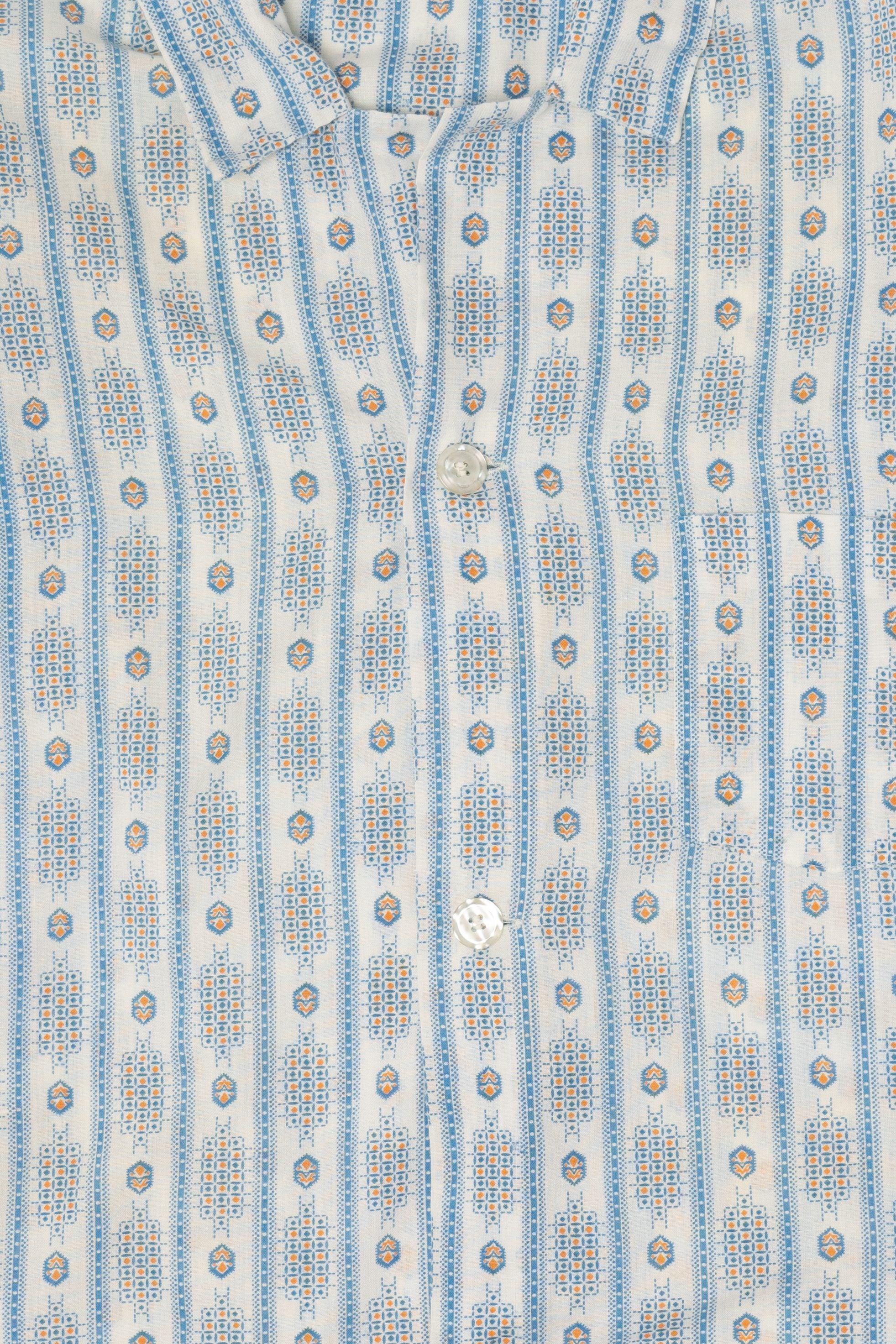 Vintage Blue And White Towncraft JC Penney Button Up Shirt (1970s)