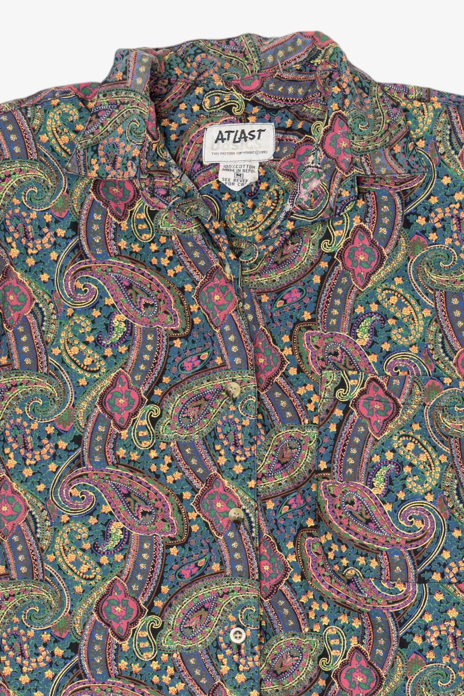 Vintage Paisley Pattern At Last Button Up Shirt (1990s)