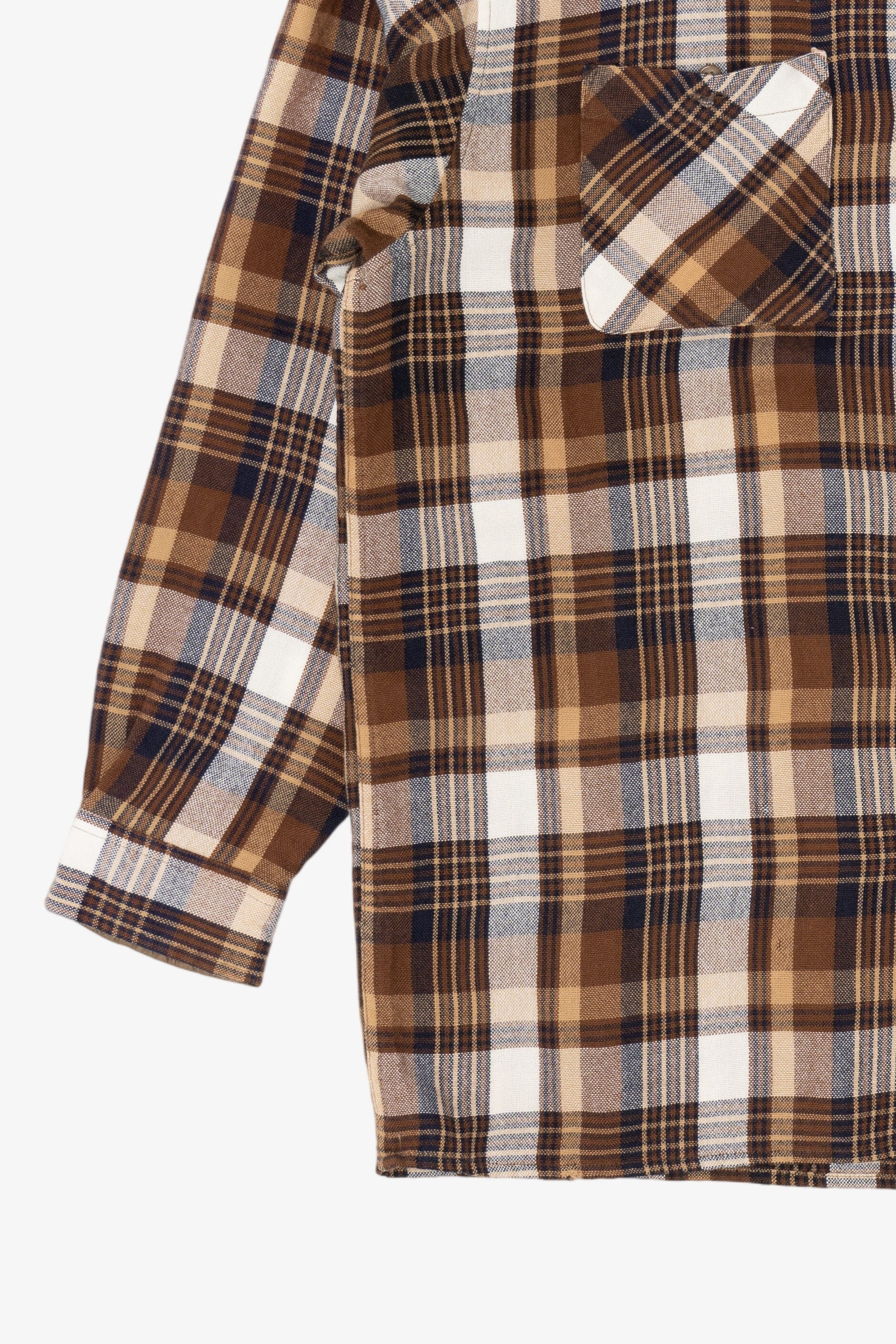 Vintage Brown John Blair Flannel Button Up Shirt (1990s)