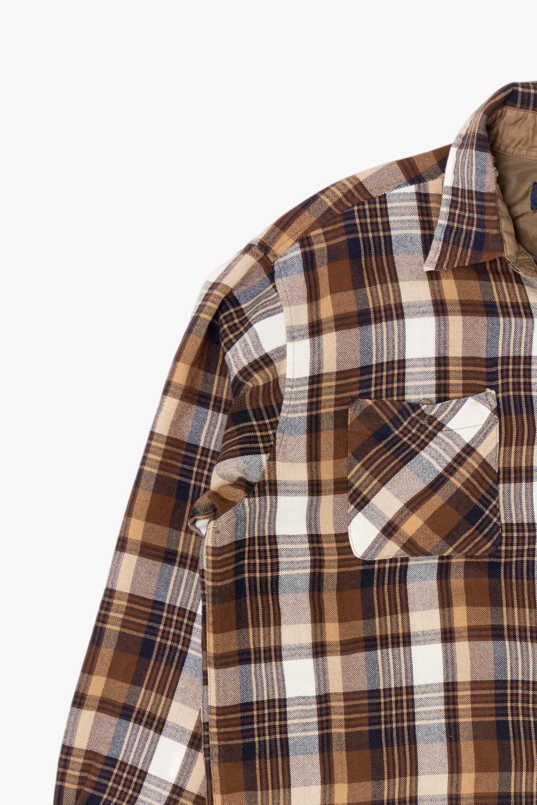 Vintage Brown John Blair Flannel Button Up Shirt (1990s)