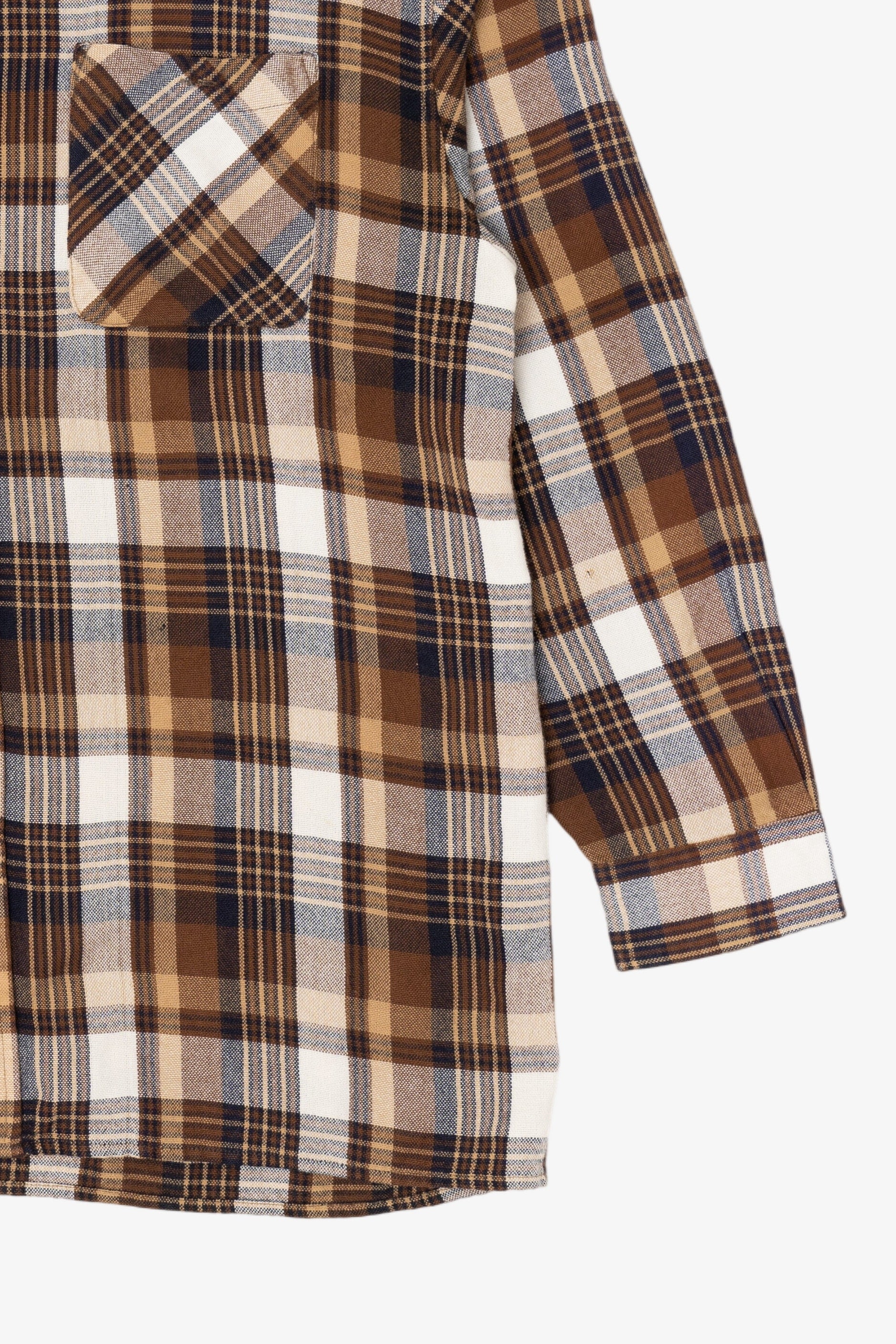 Vintage Brown John Blair Flannel Button Up Shirt (1990s)
