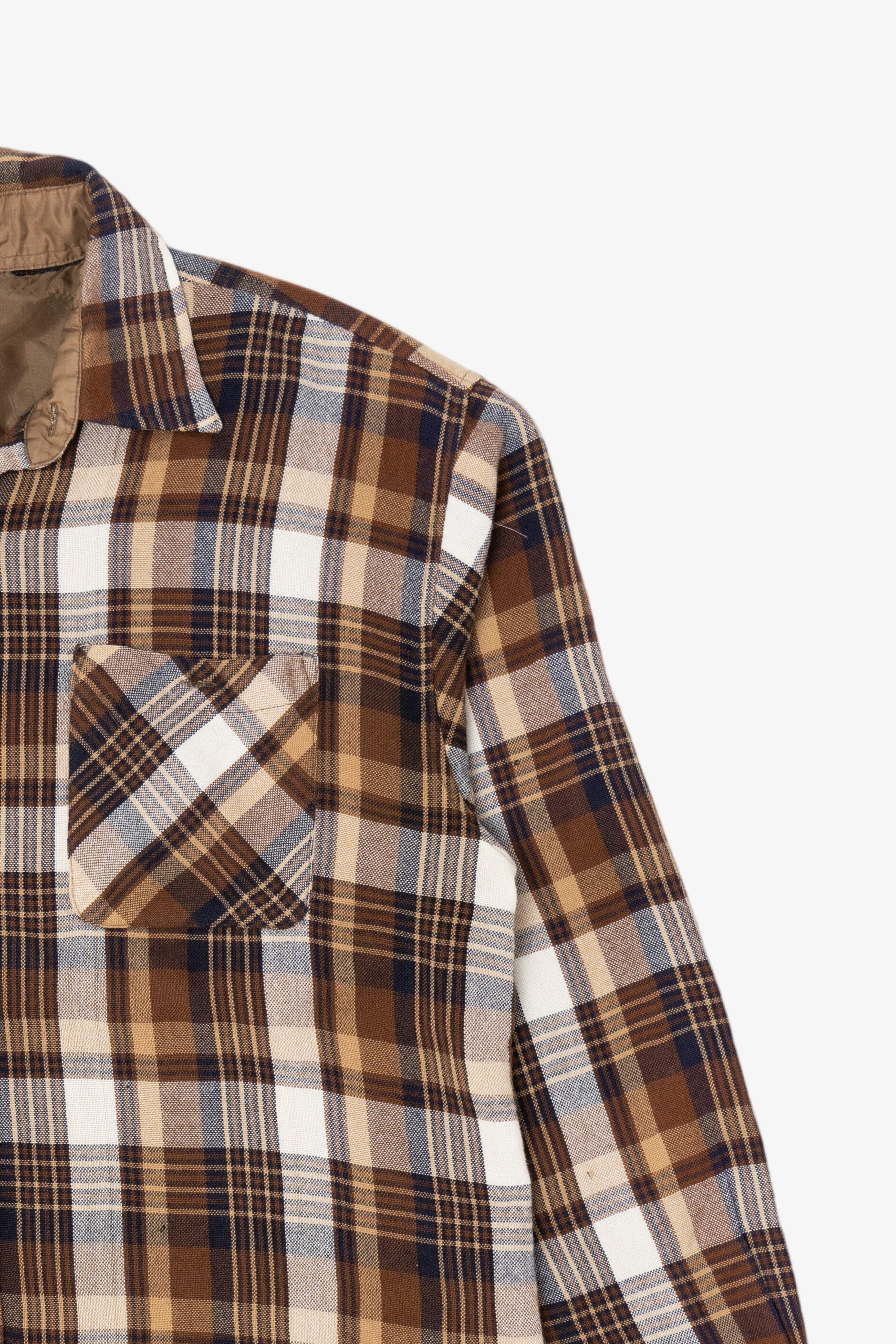 Vintage Brown John Blair Flannel Button Up Shirt (1990s)