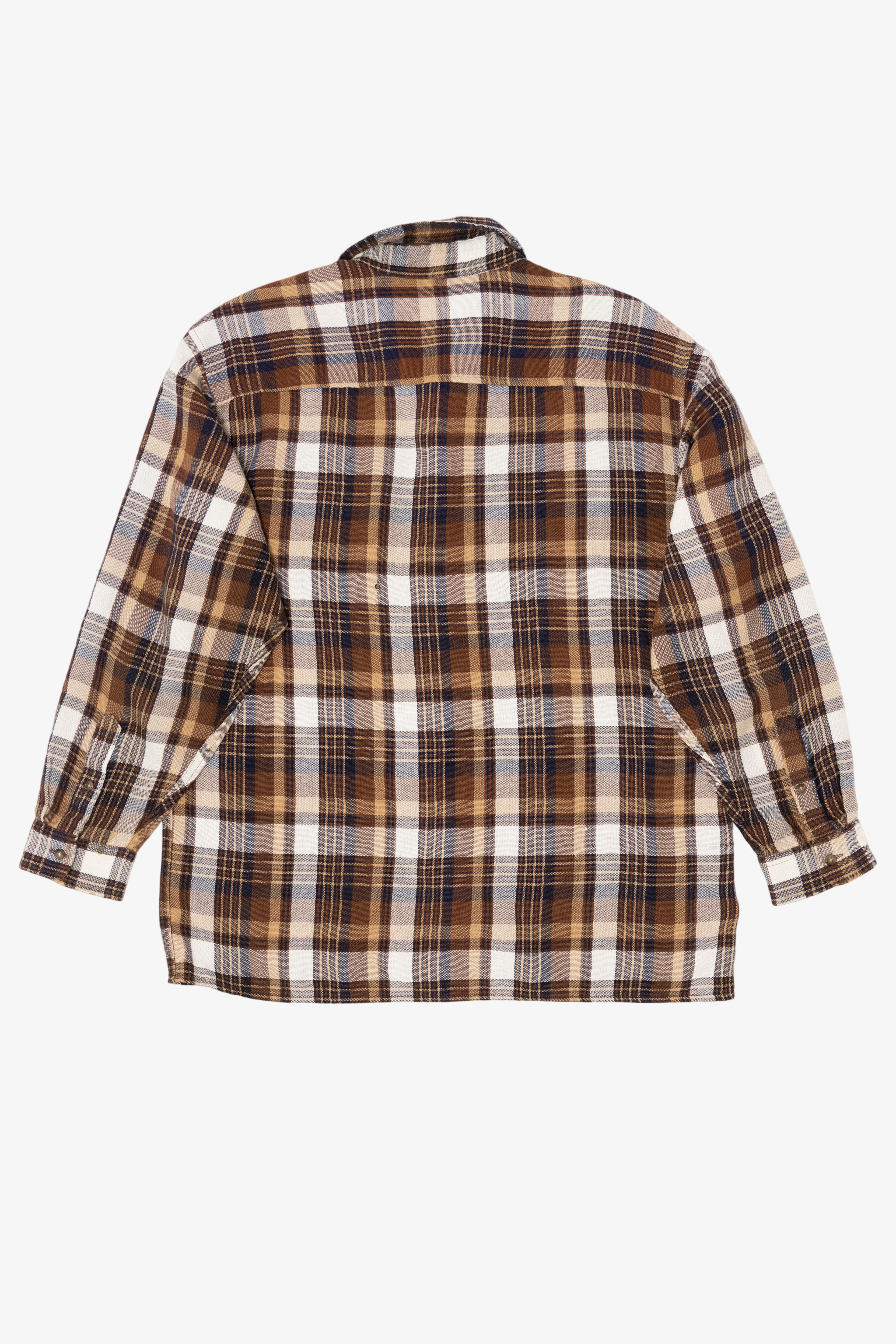 Vintage Brown John Blair Flannel Button Up Shirt (1990s)