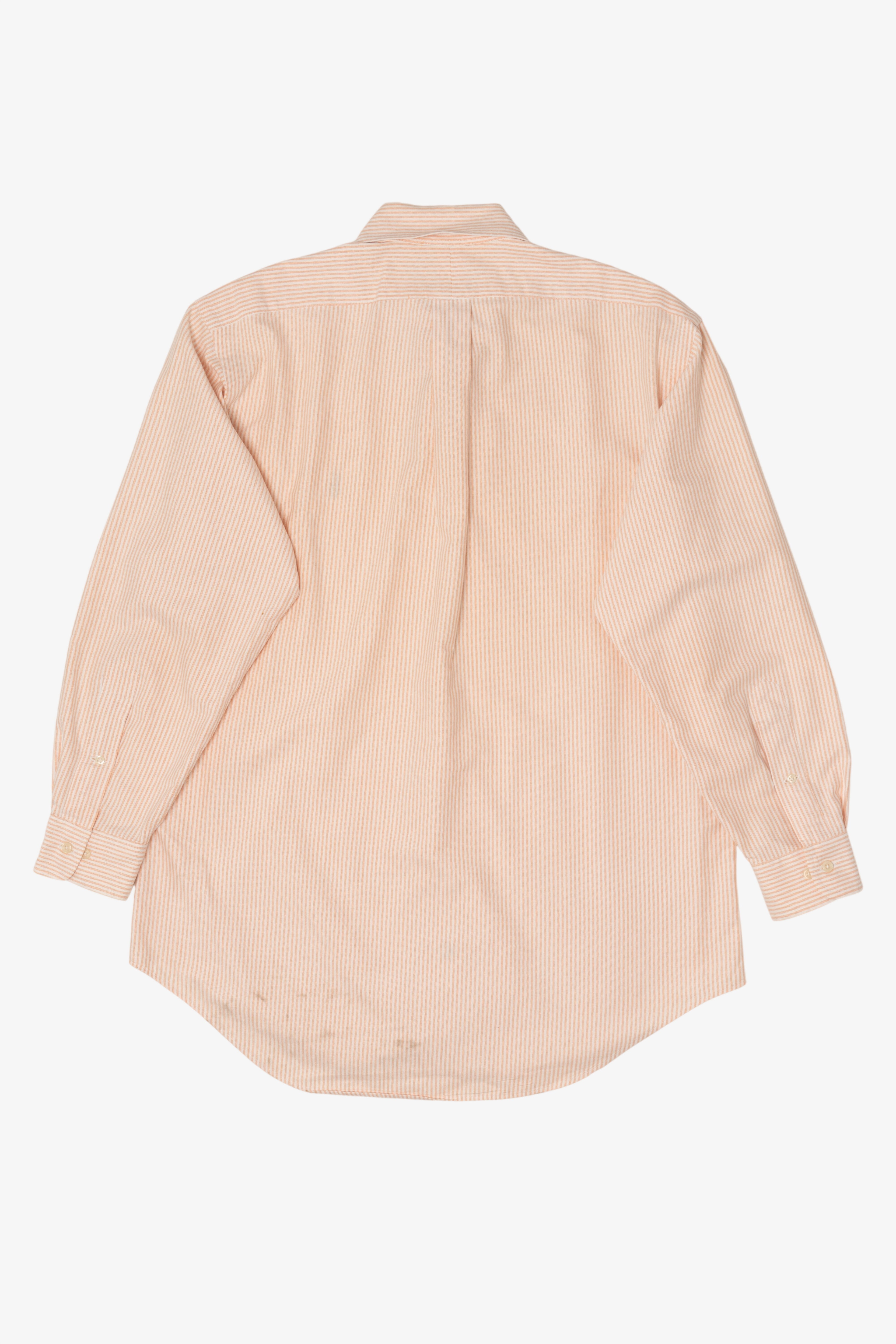 Vintage Striped Peach Ralph Lauren Button Up Shirt (1990s)