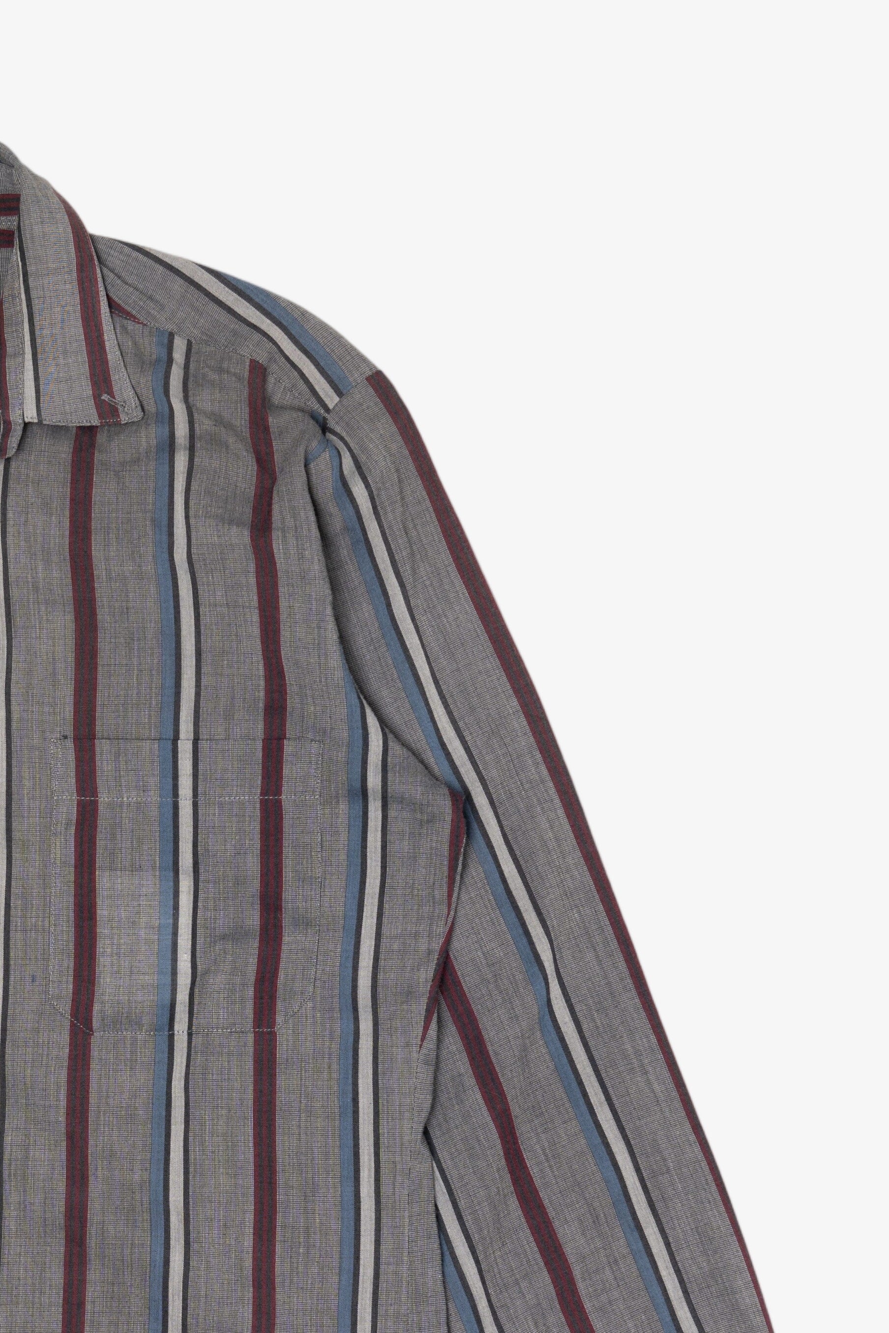 Vintage Gray Paul Dauril Striped Button Up Shirt (1990s)