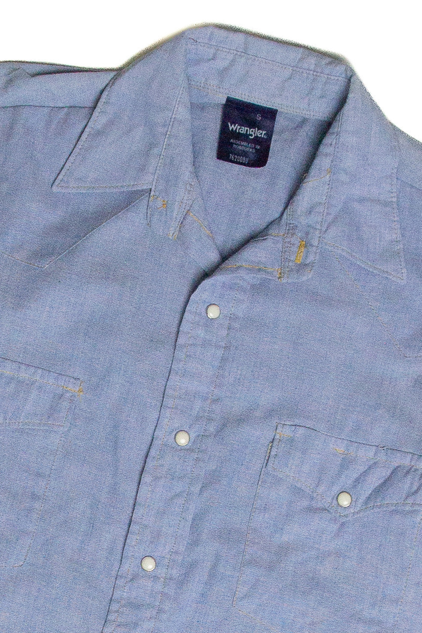 Recycled Wrangler Denim Button Up Shirt