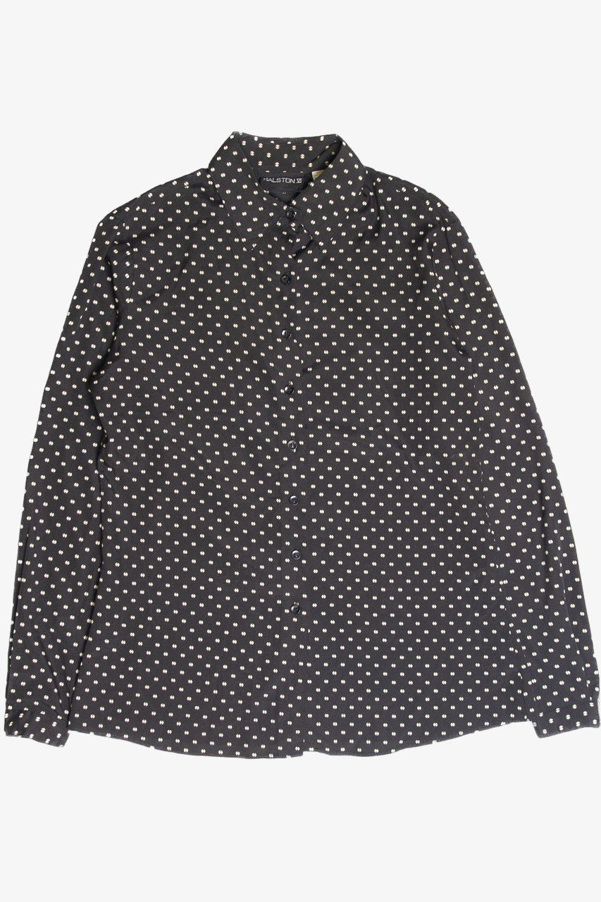 Vintage Halston H Letter Button Up Shirt