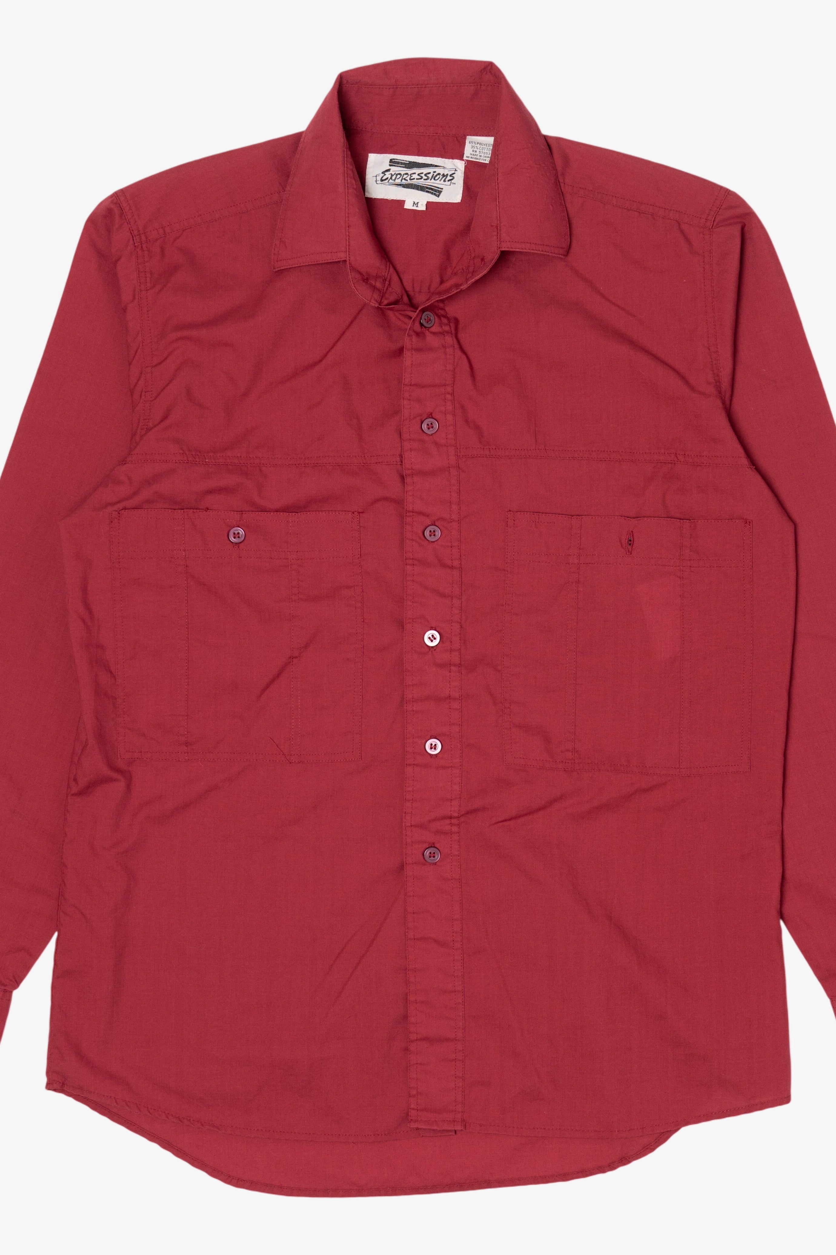Vintage Red Expressions Button Up Shirt (1990s)