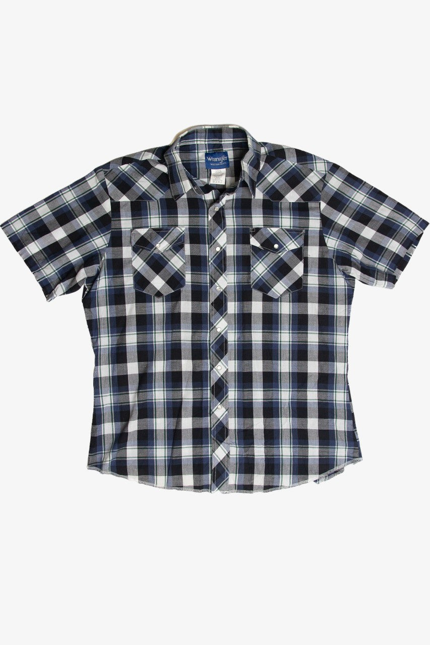 Recycled Blue Wrangler Button Up Shirt 1079