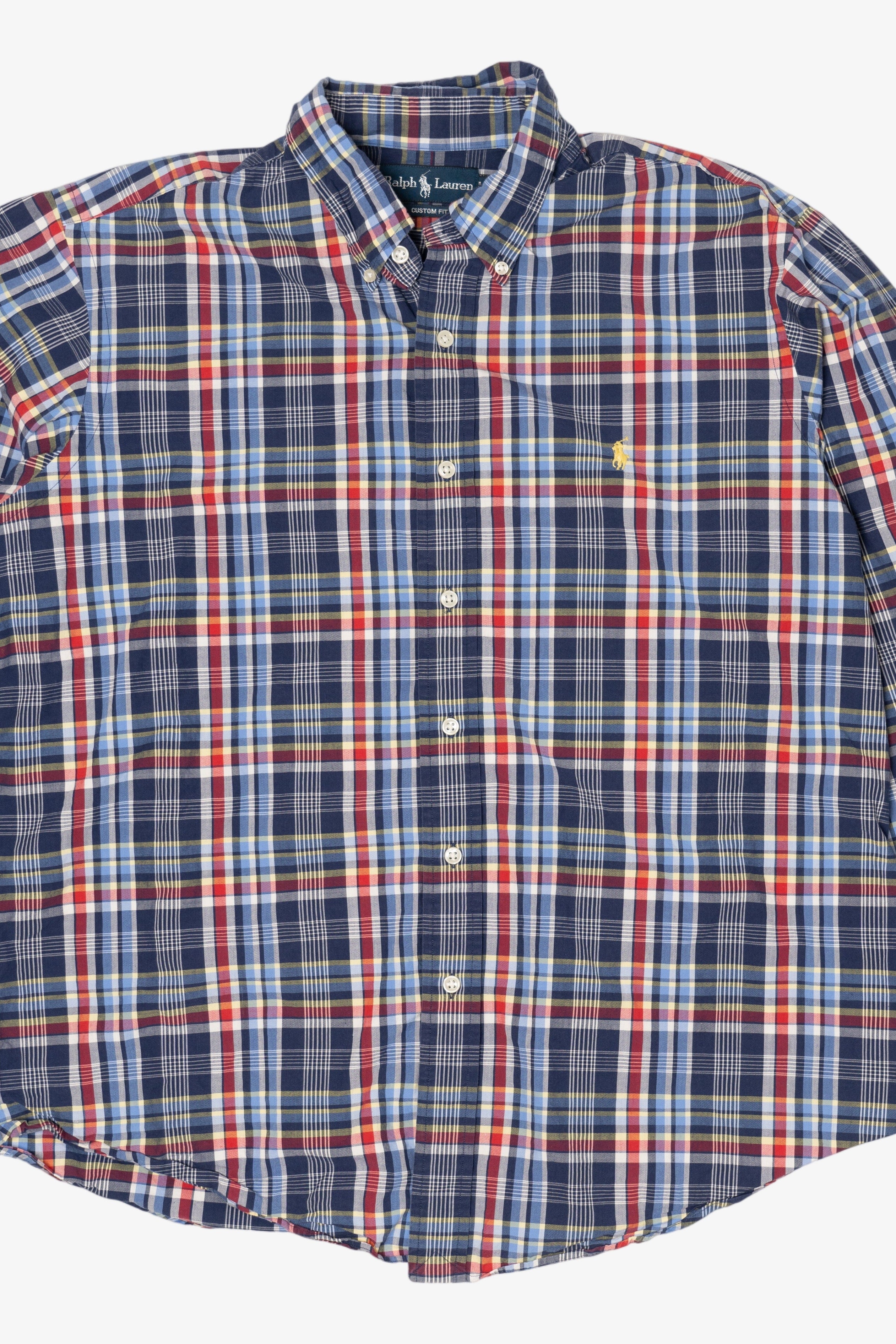 Vintage Navy Blue Plaid Ralph Lauren Button Up Shirt (2000s)