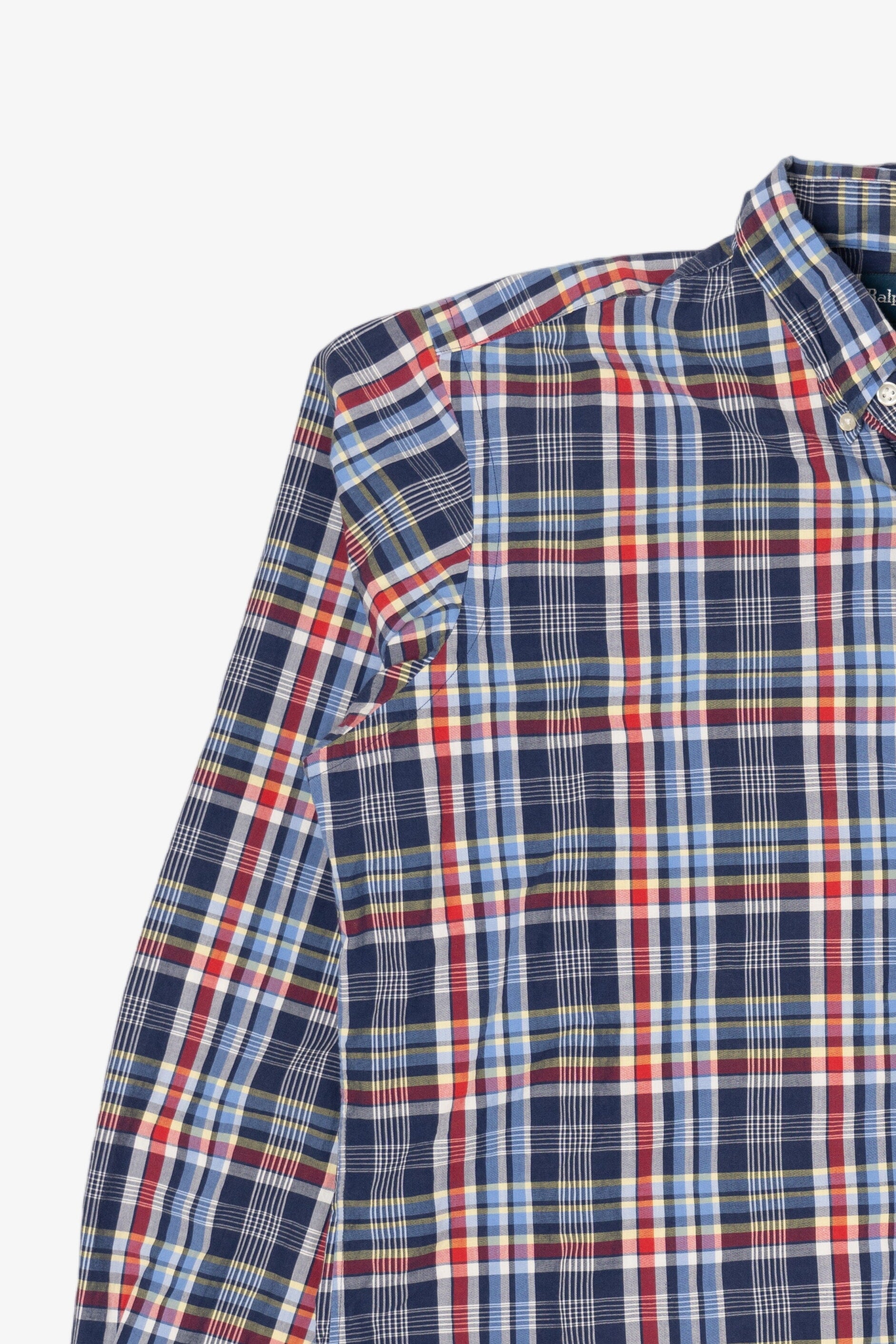 Vintage Navy Blue Plaid Ralph Lauren Button Up Shirt (2000s)