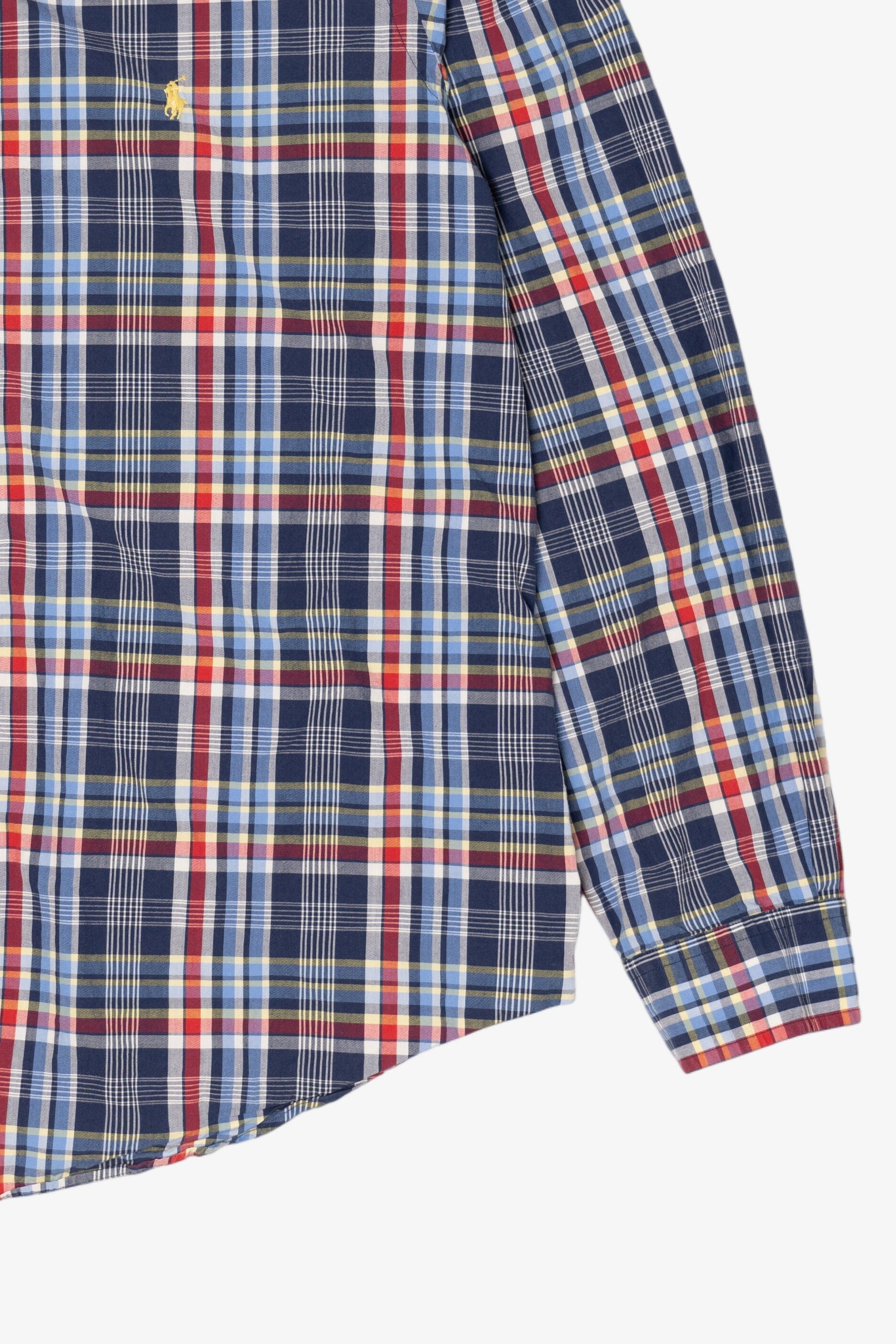 Vintage Navy Blue Plaid Ralph Lauren Button Up Shirt (2000s)