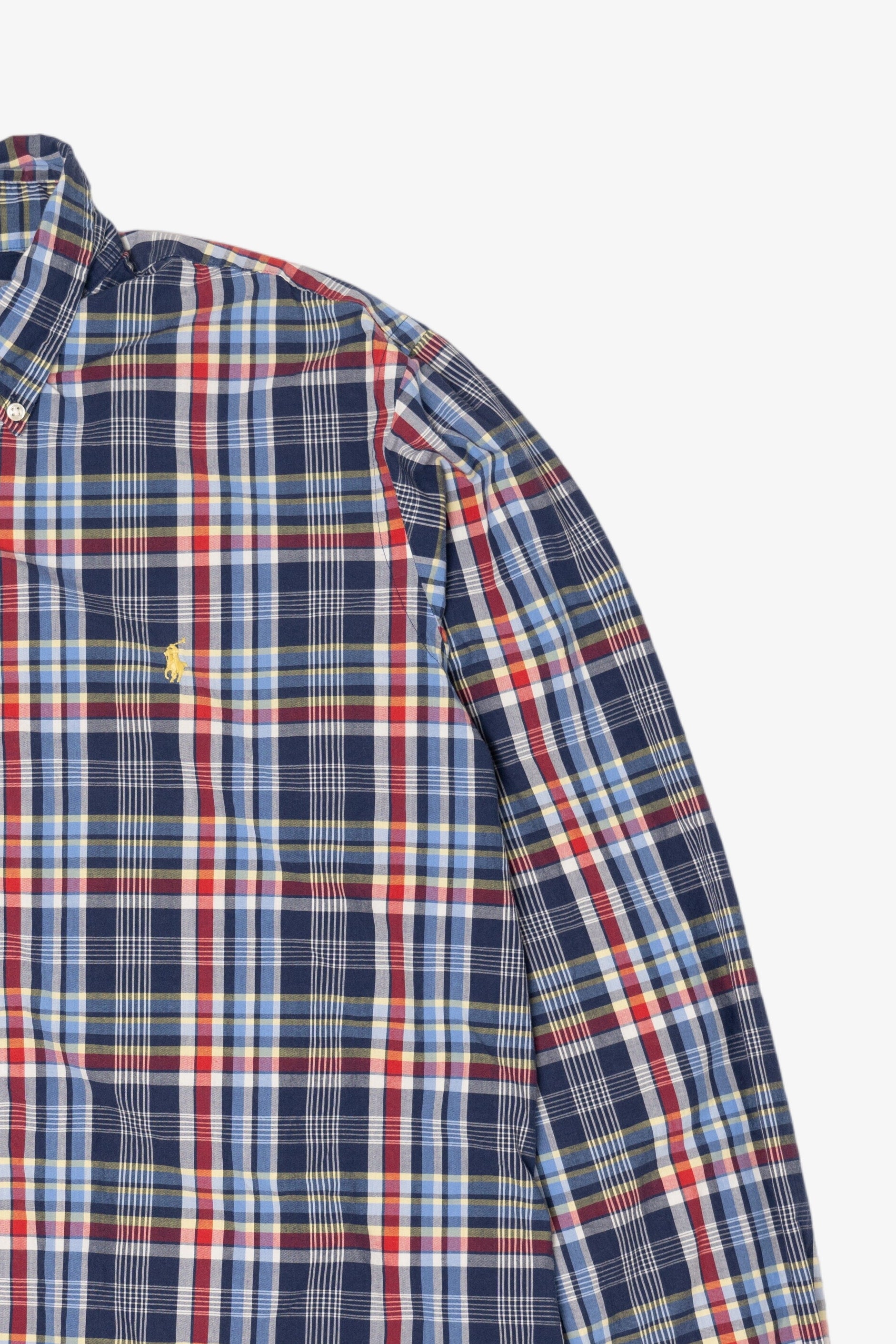 Vintage Navy Blue Plaid Ralph Lauren Button Up Shirt (2000s)