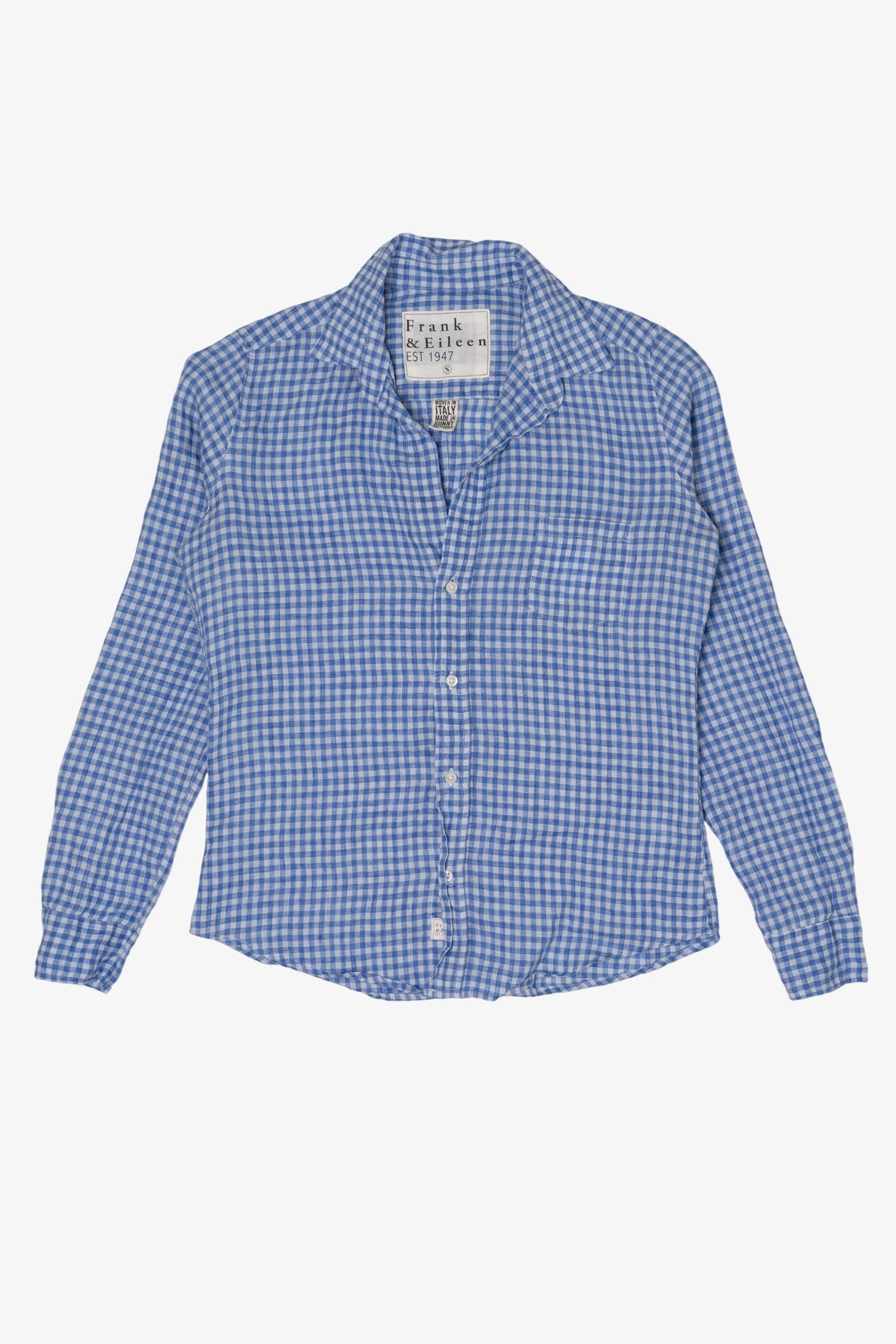 Blue Frank & Eileen Linen Button Up Shirt (2010s)