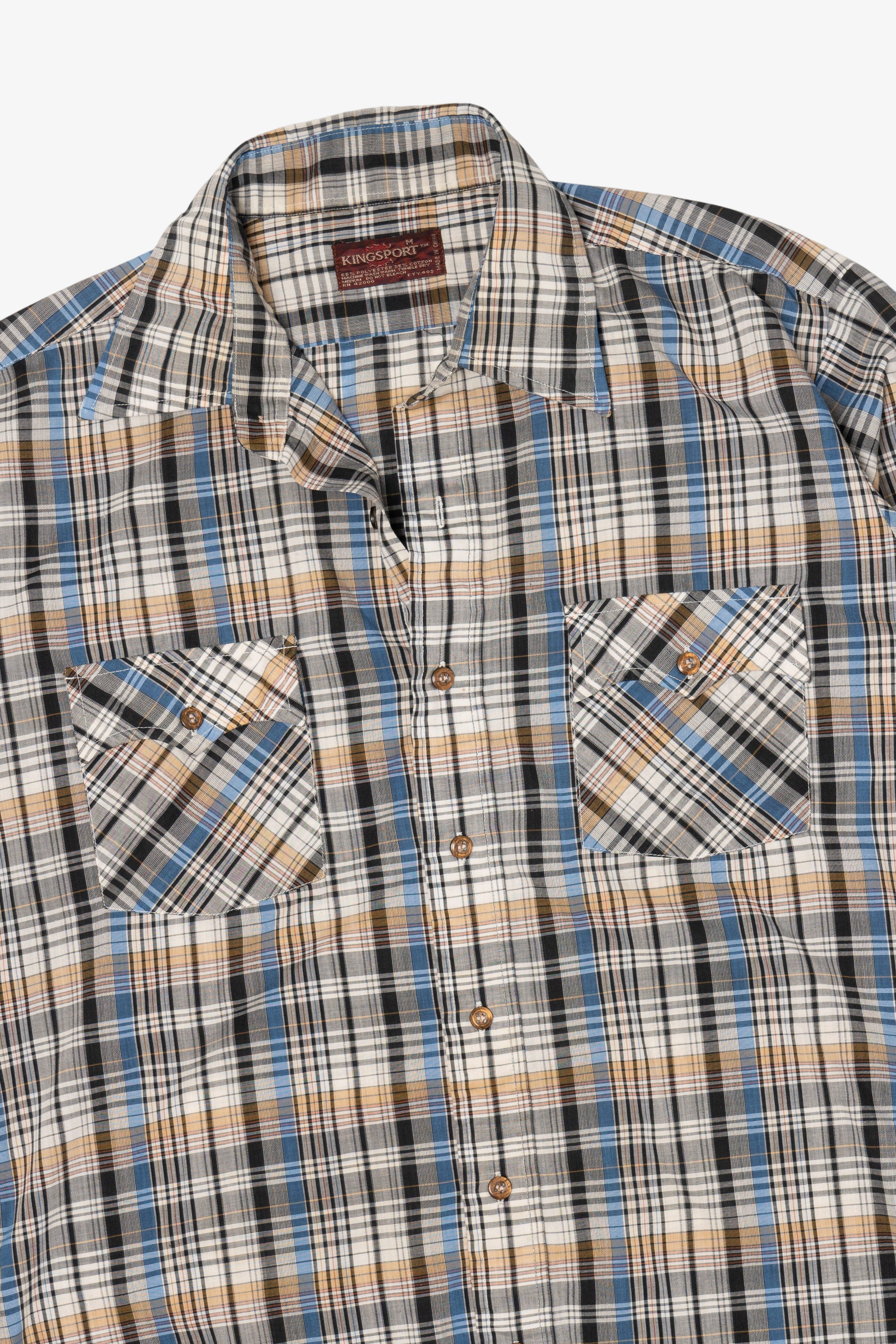 Vintage Kingsport Plaid Button Up Shirt (1980s)