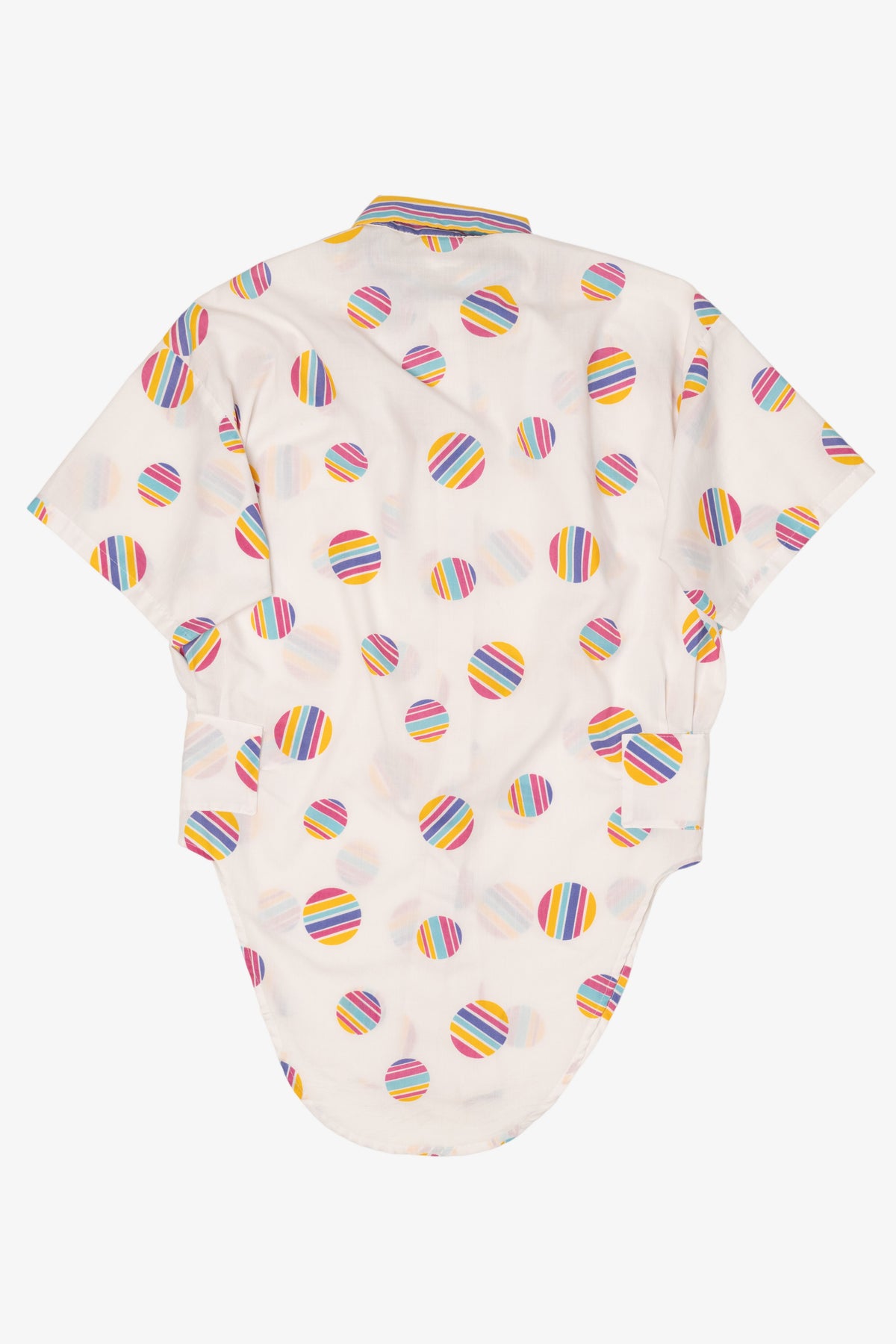 Vintage Tattoo Striped Colorful Button Up Shirt (1990s)