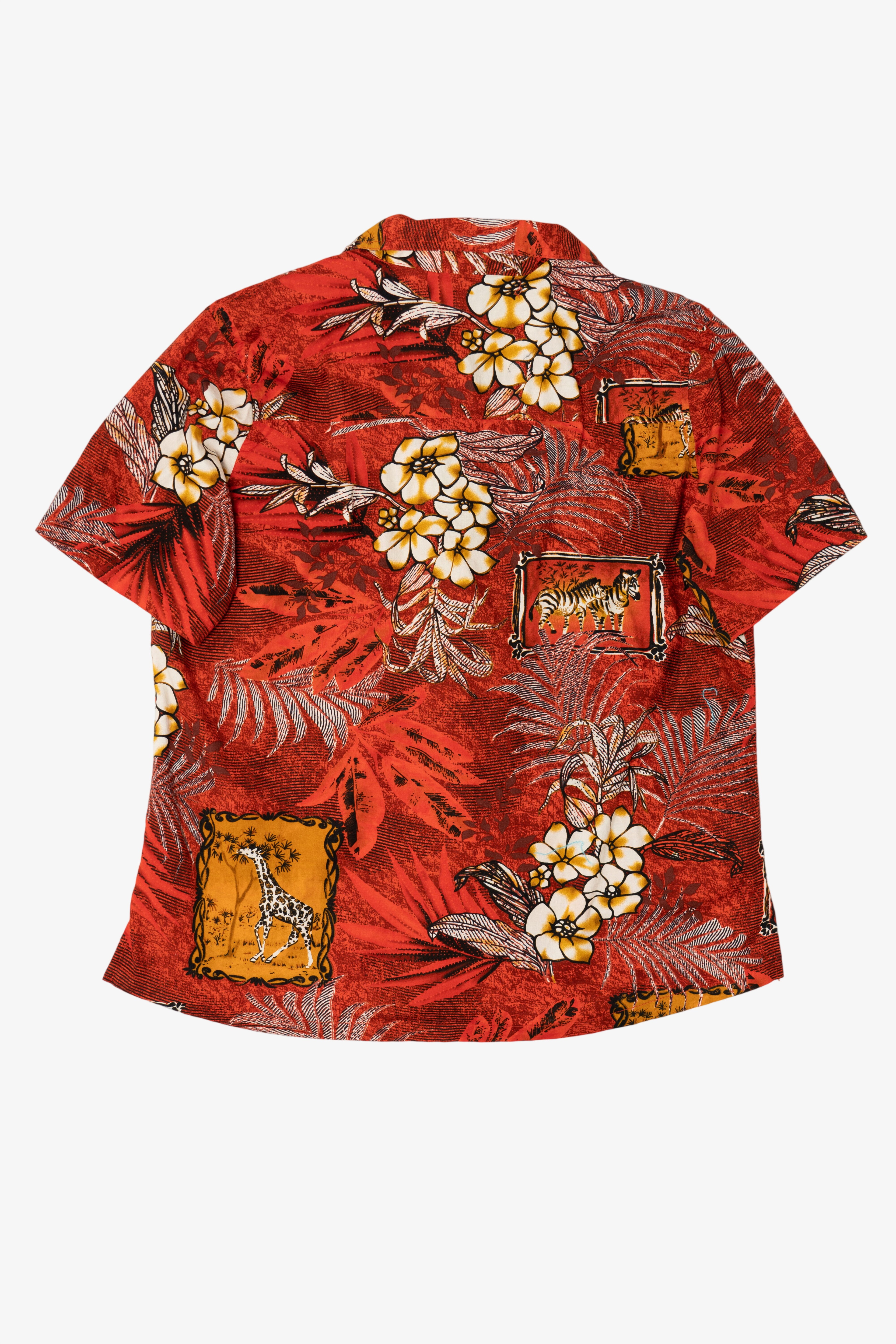 Vintage Red Erin London Tropical Hawaiian Button Up Shirt (1990s)